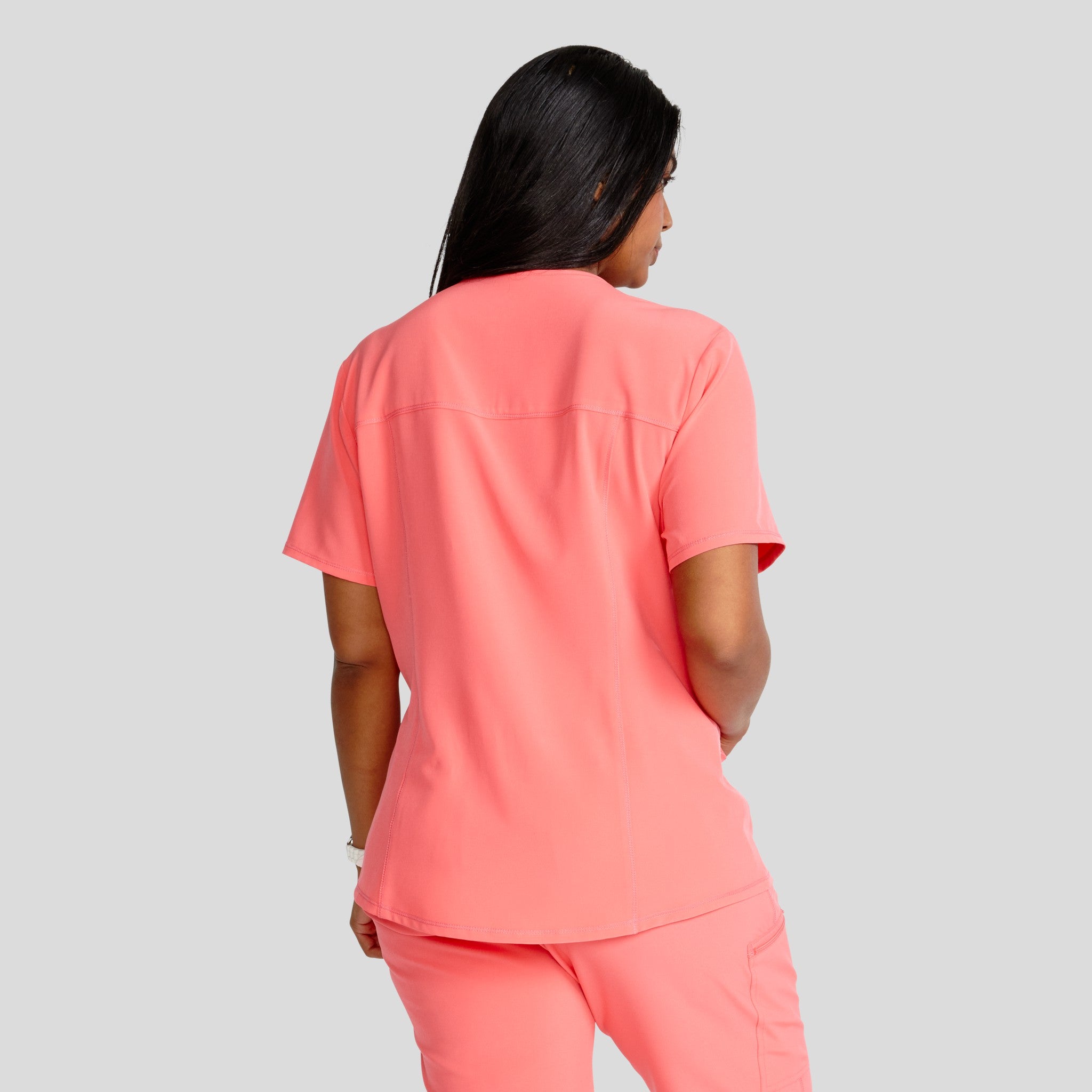 V-Neck Top With Badge Loop