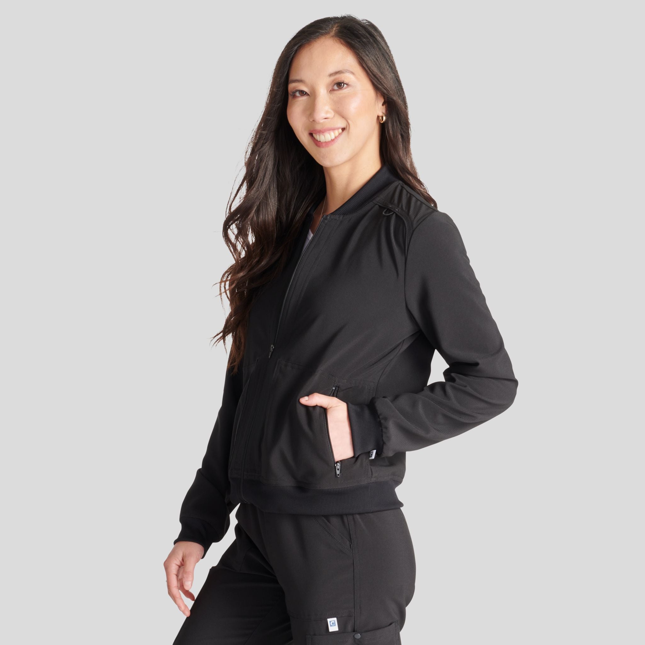 Women's Zip Front Bomber Jacket