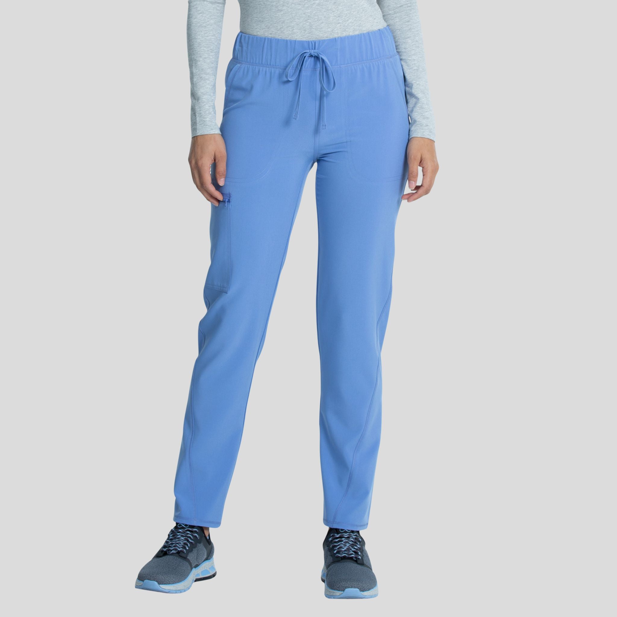 Mid Rise Tapered Leg Drawstring Pant