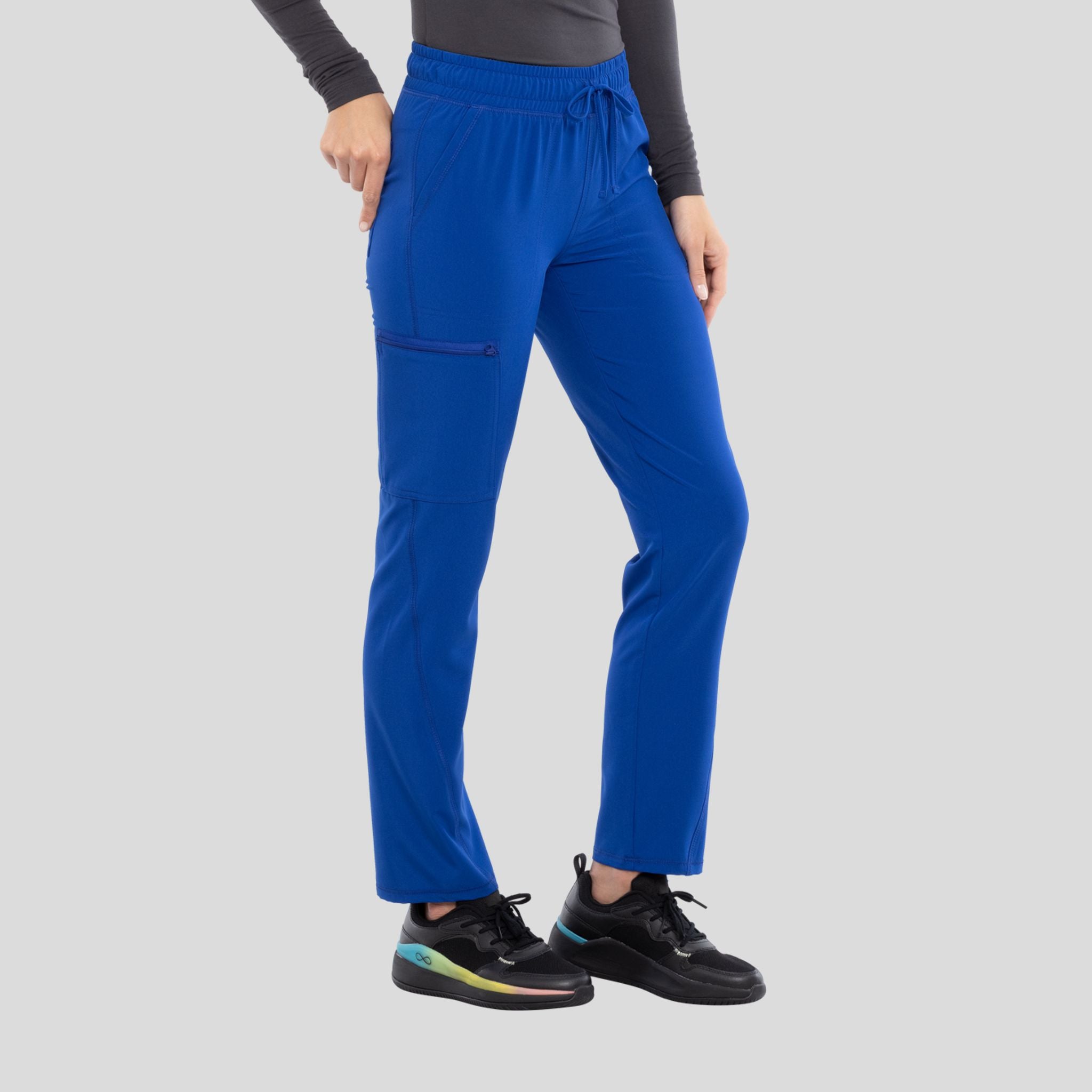 Mid Rise Tapered Leg Drawstring Pant