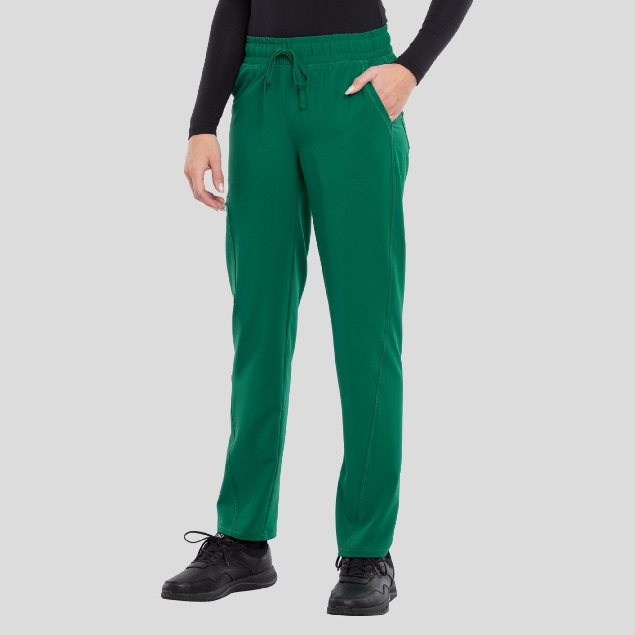 Mid Rise Tapered Leg Drawstring Pant