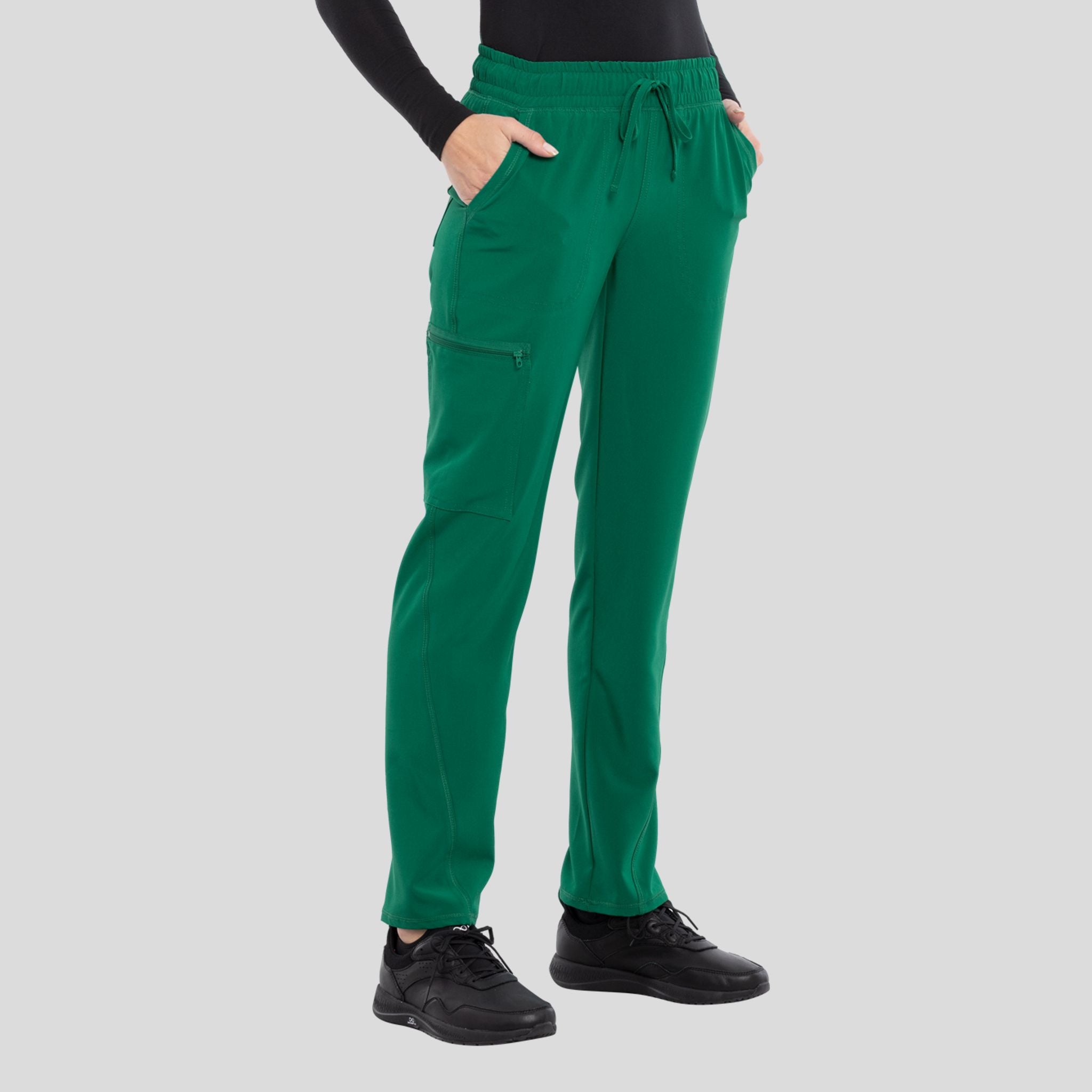 Mid Rise Tapered Leg Drawstring Pant