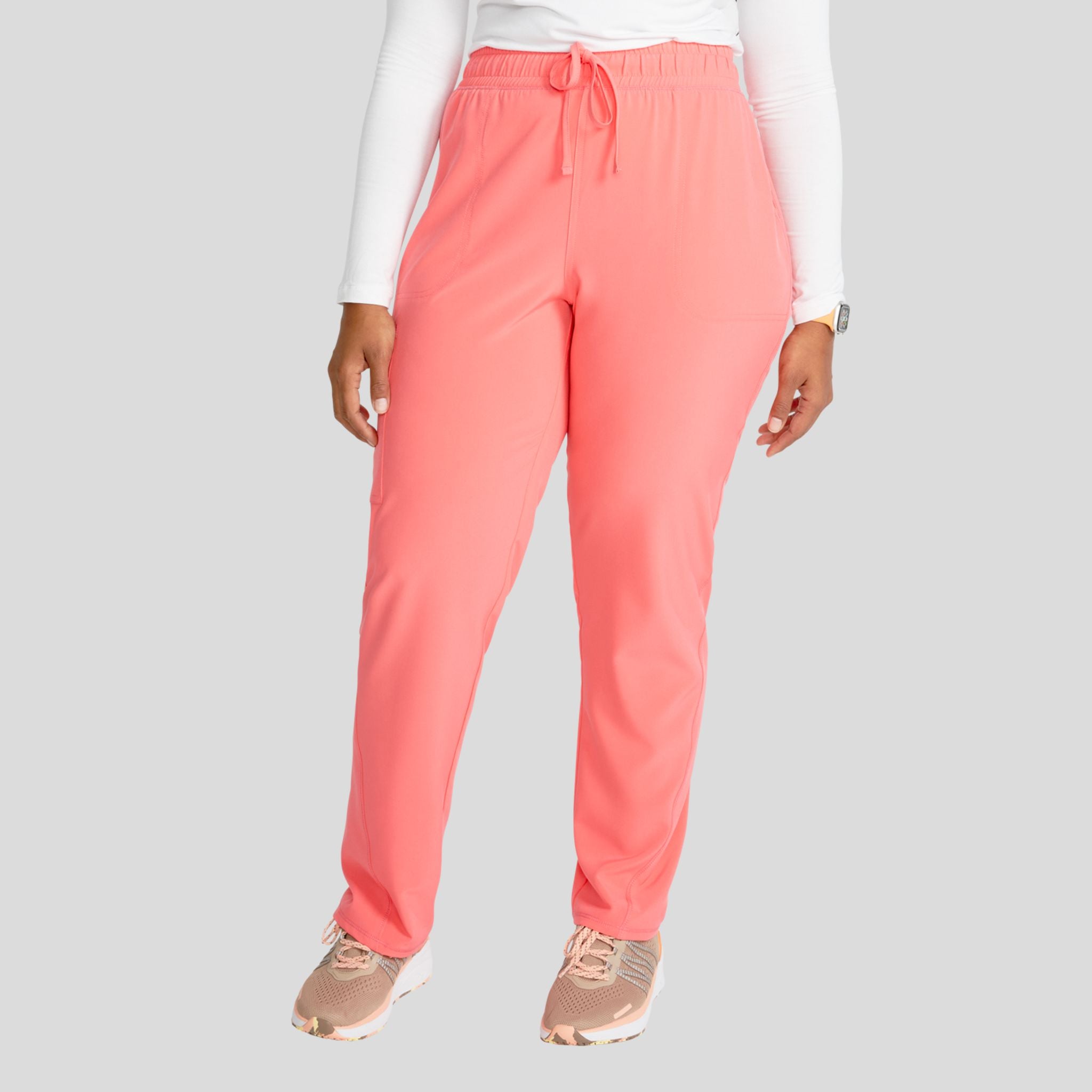 Mid Rise Tapered Leg Drawstring Pant