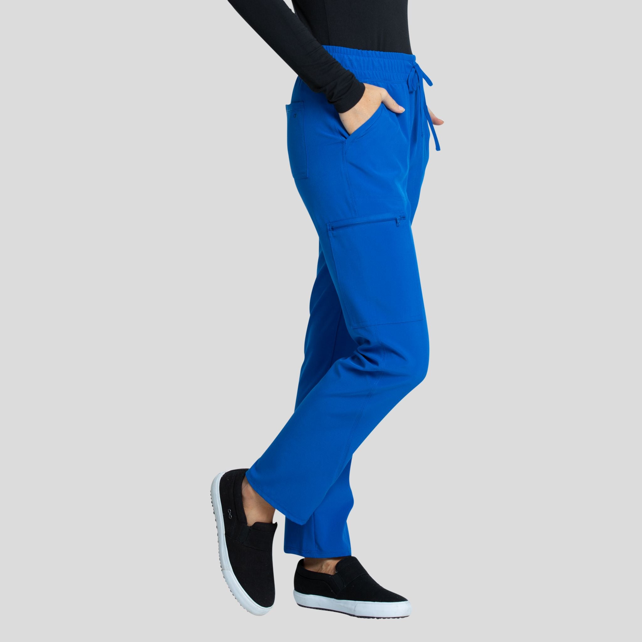 Mid Rise Tapered Leg Drawstring Pant