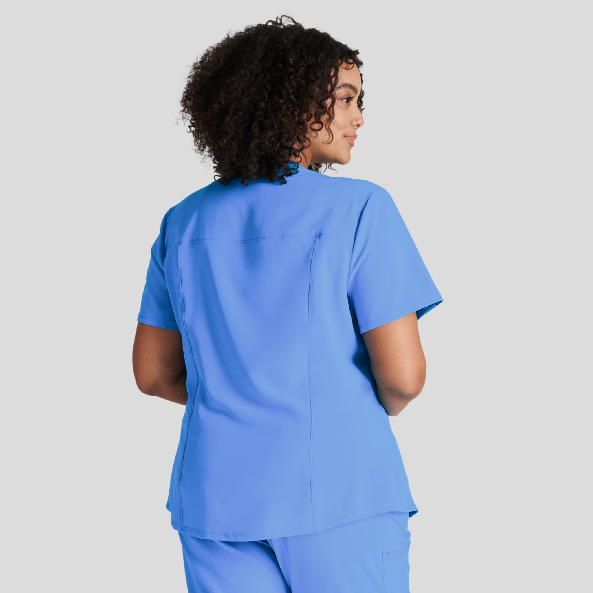 V-Neck Top With Badge Loop