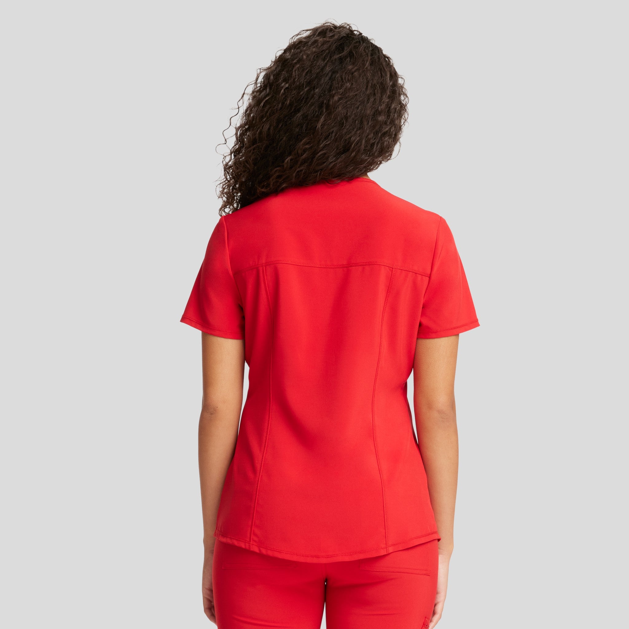 V-Neck Top With Badge Loop