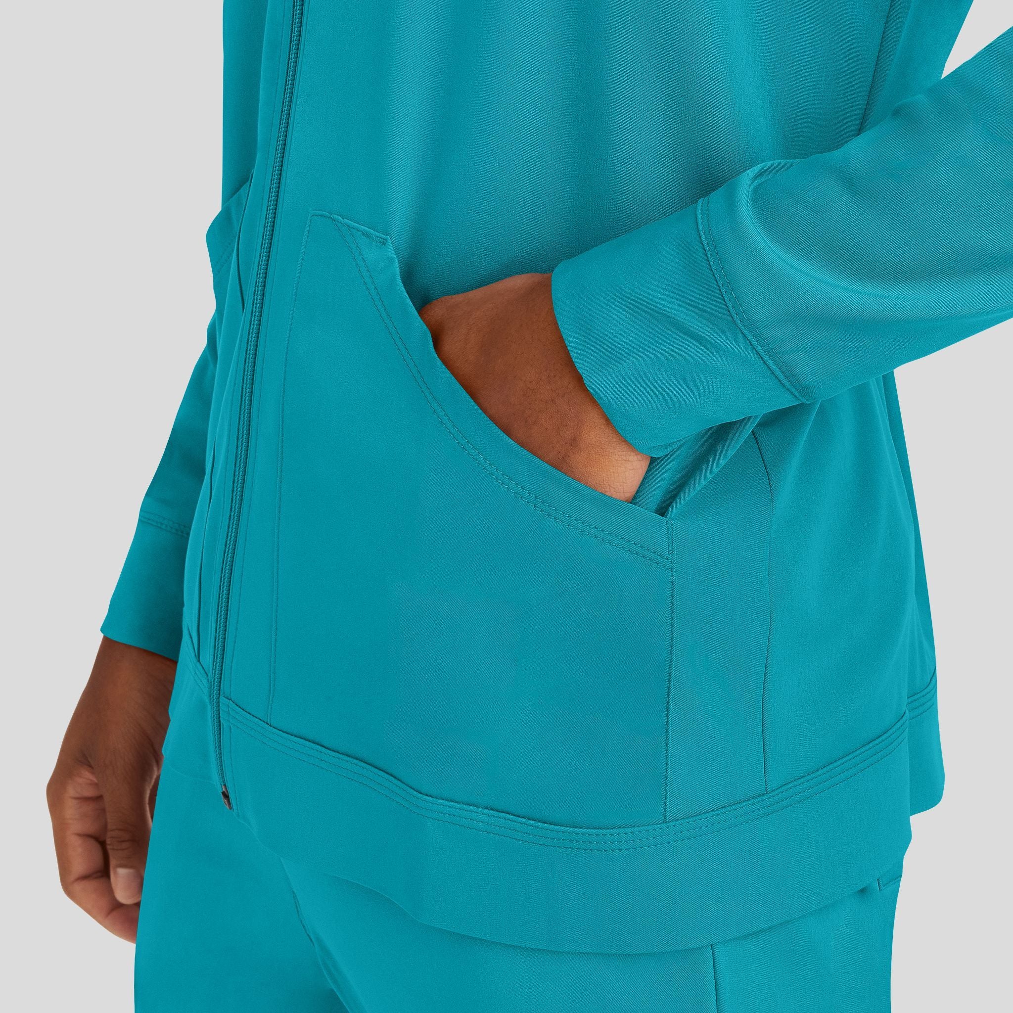 Men's Michael Zip Front Solid Scrub Jacket