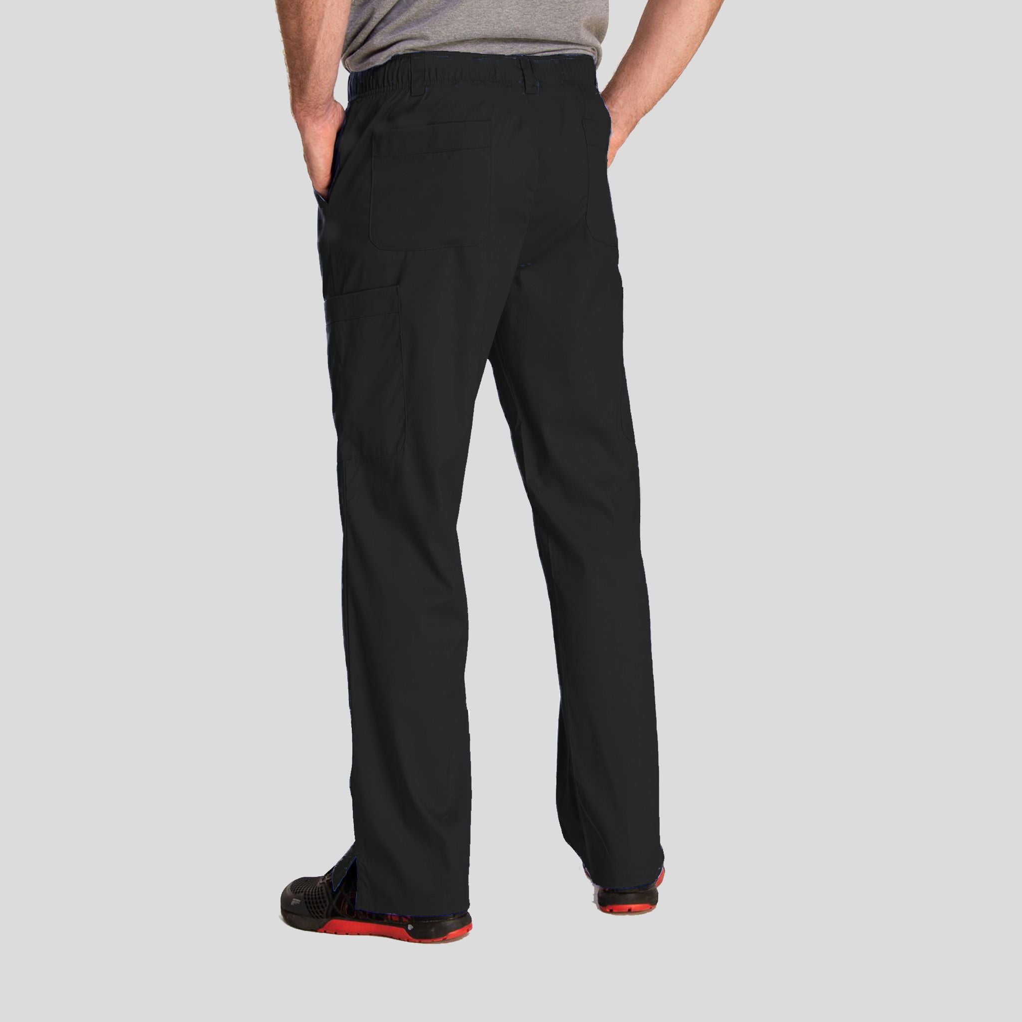 Men's Half Elastic Waistband Pant
