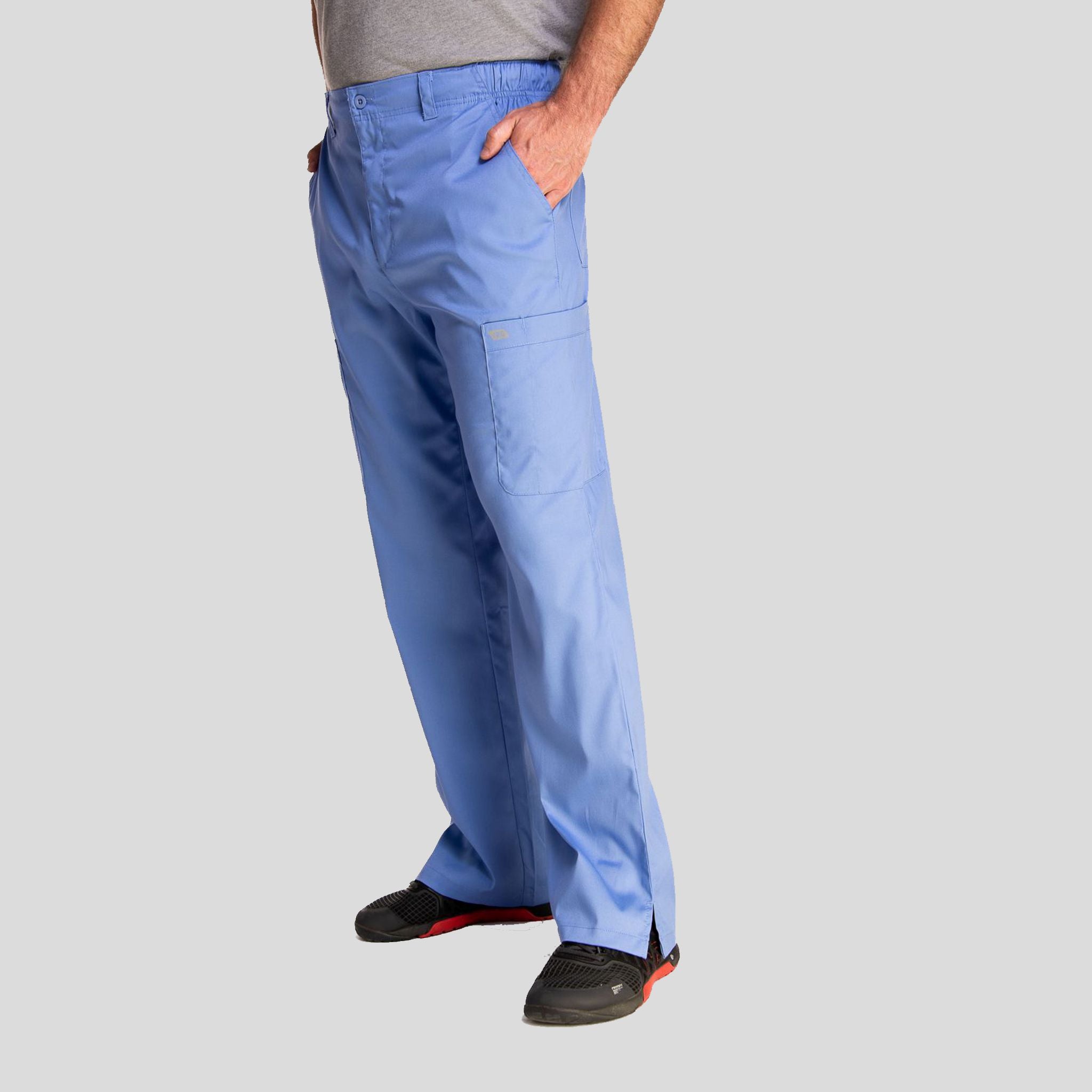 Men's Half Elastic Waistband Pant