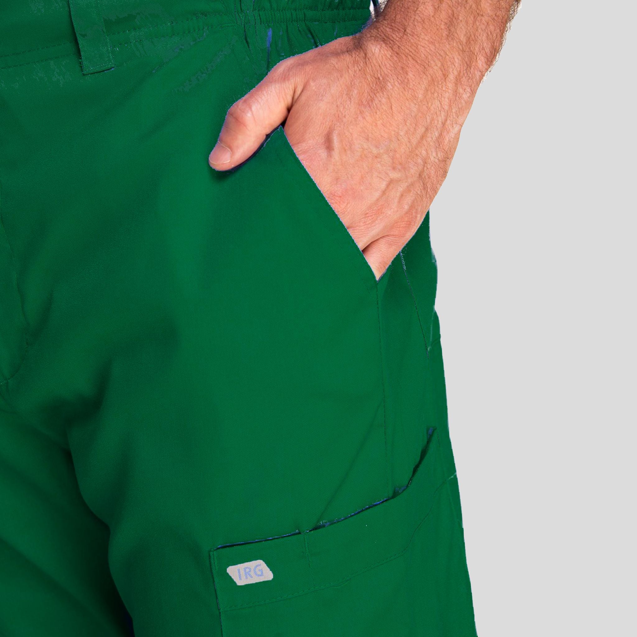 Men's Half Elastic Waistband Pant