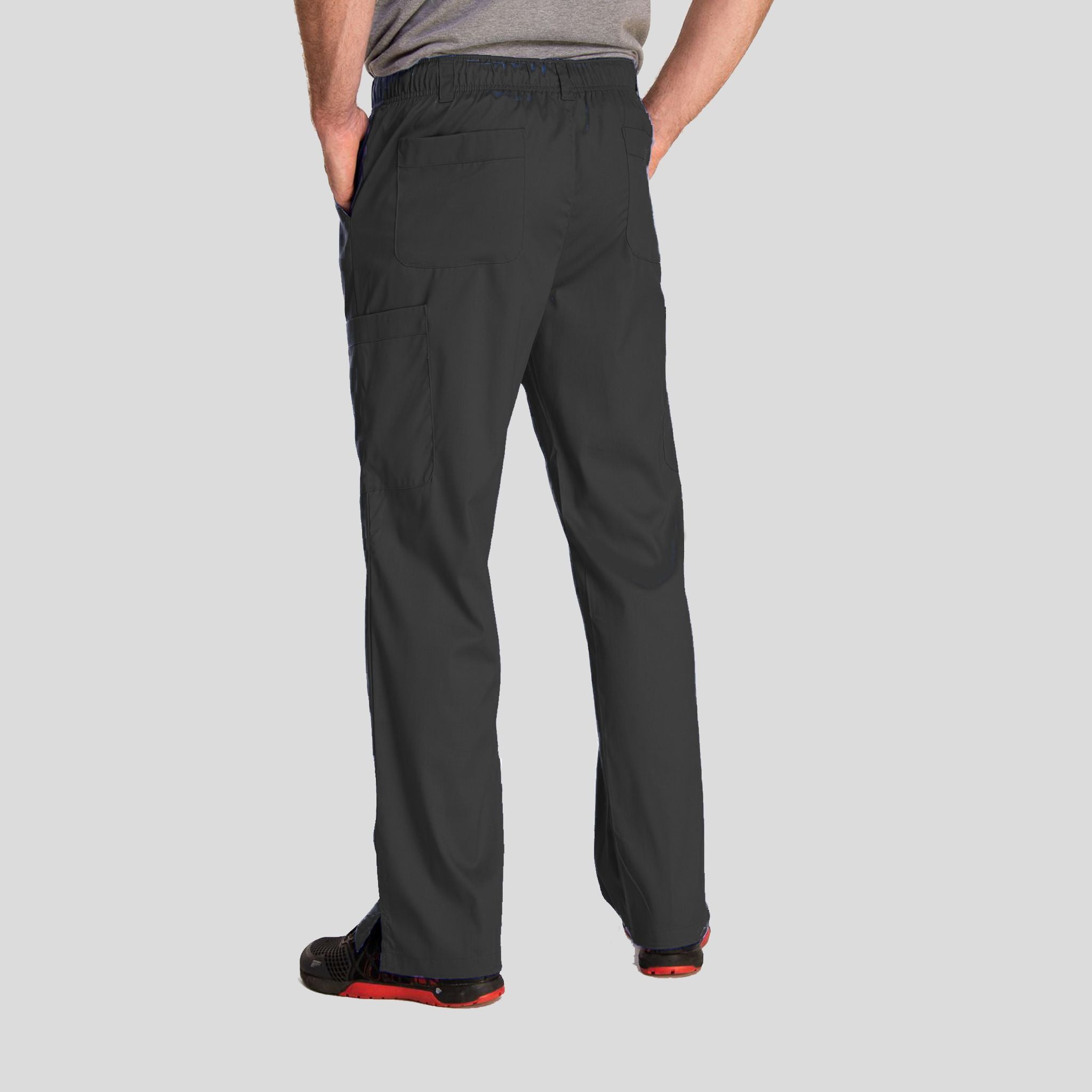 Men's Half Elastic Waistband Pant