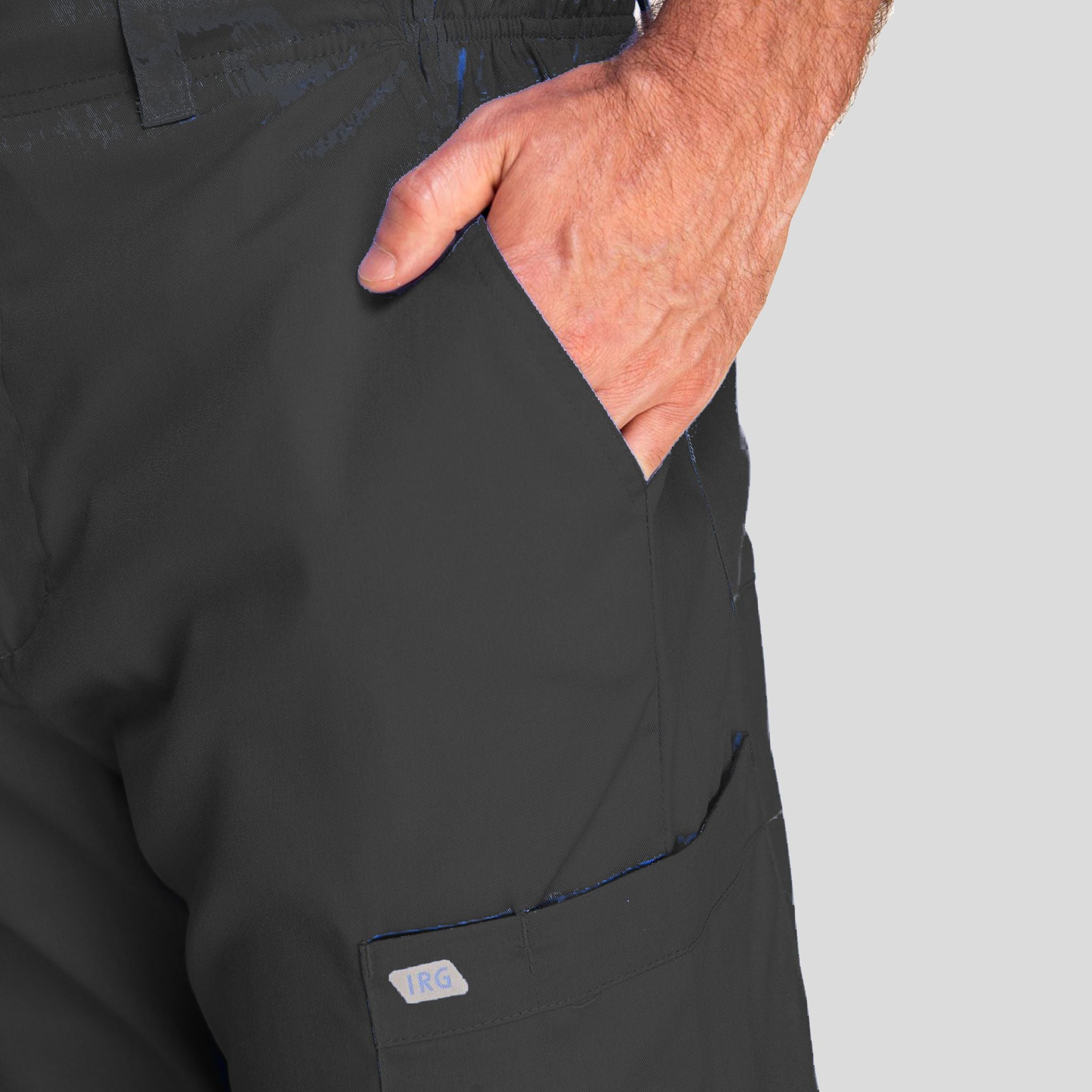 Men's Half Elastic Waistband Pant