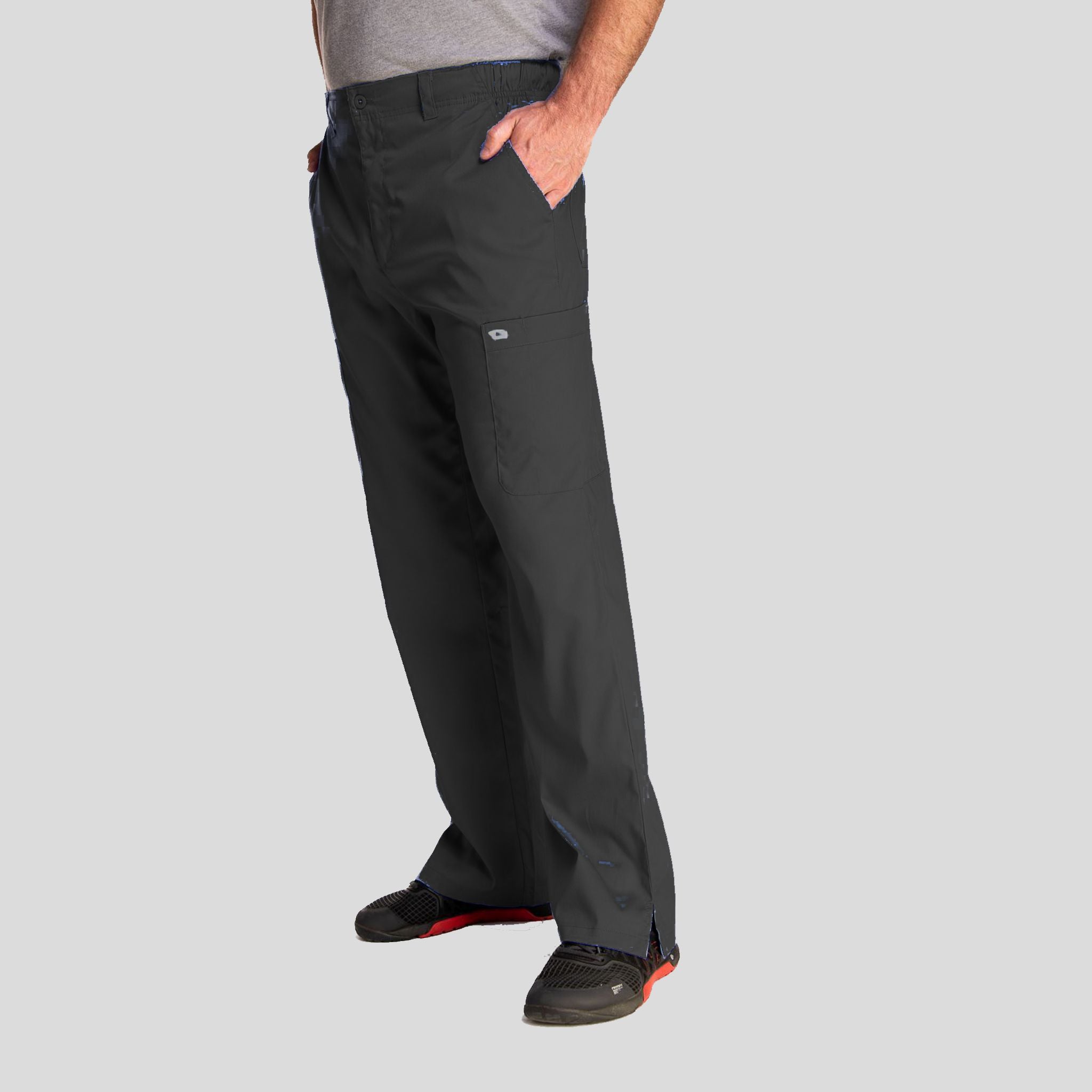 Men's Half Elastic Waistband Pant