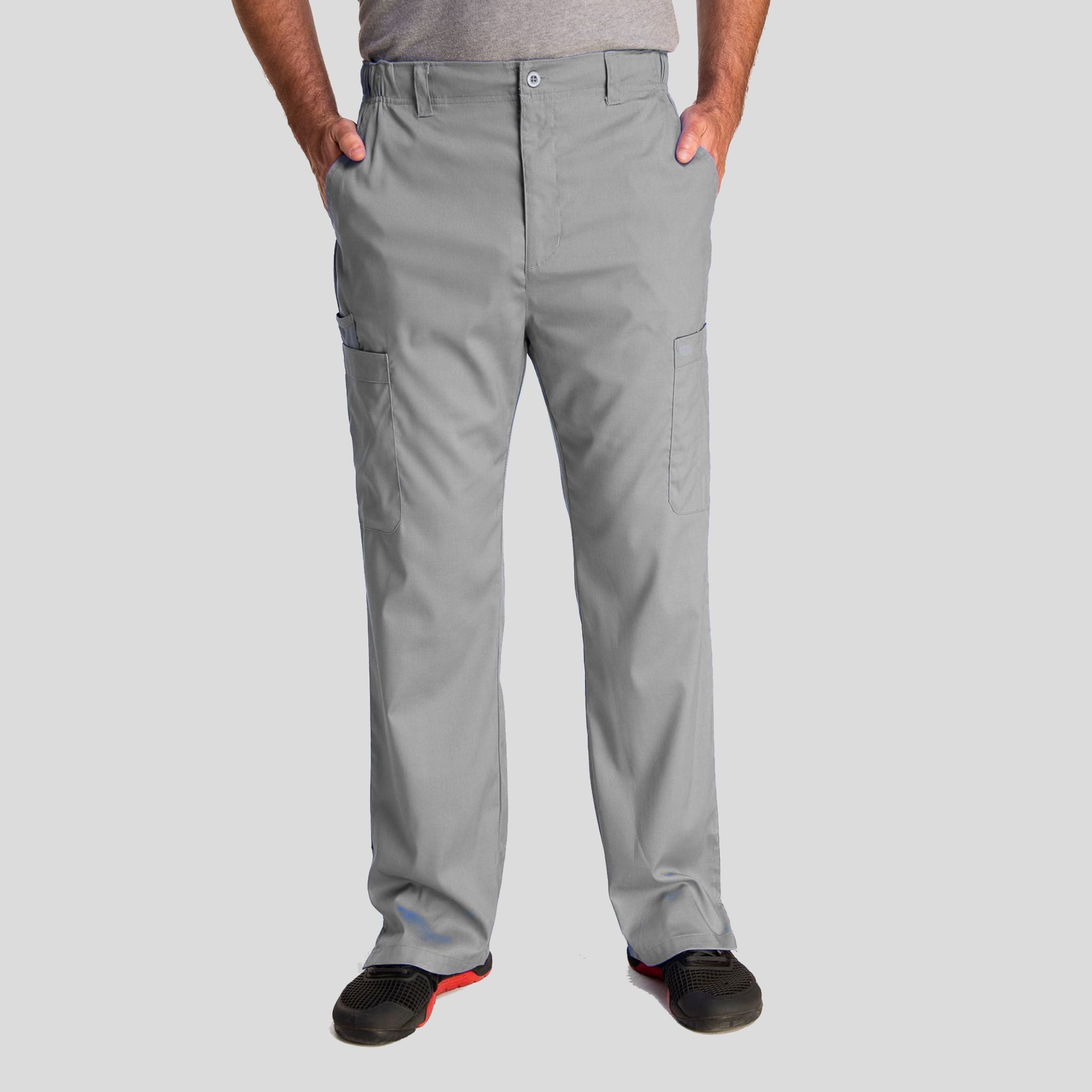 Men's Half Elastic Waistband Pant