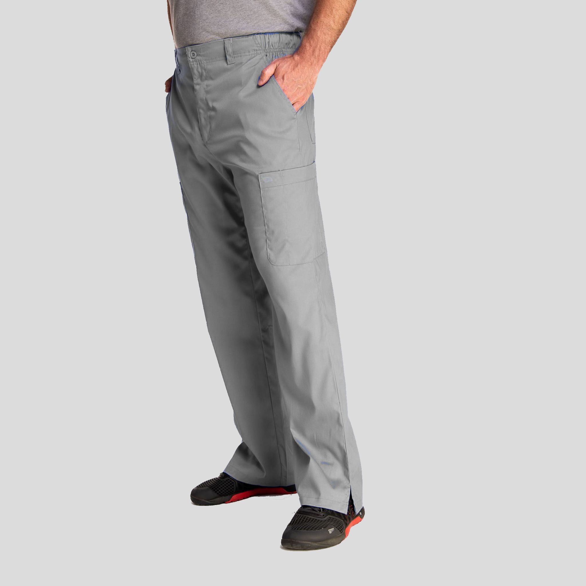Men's Half Elastic Waistband Pant