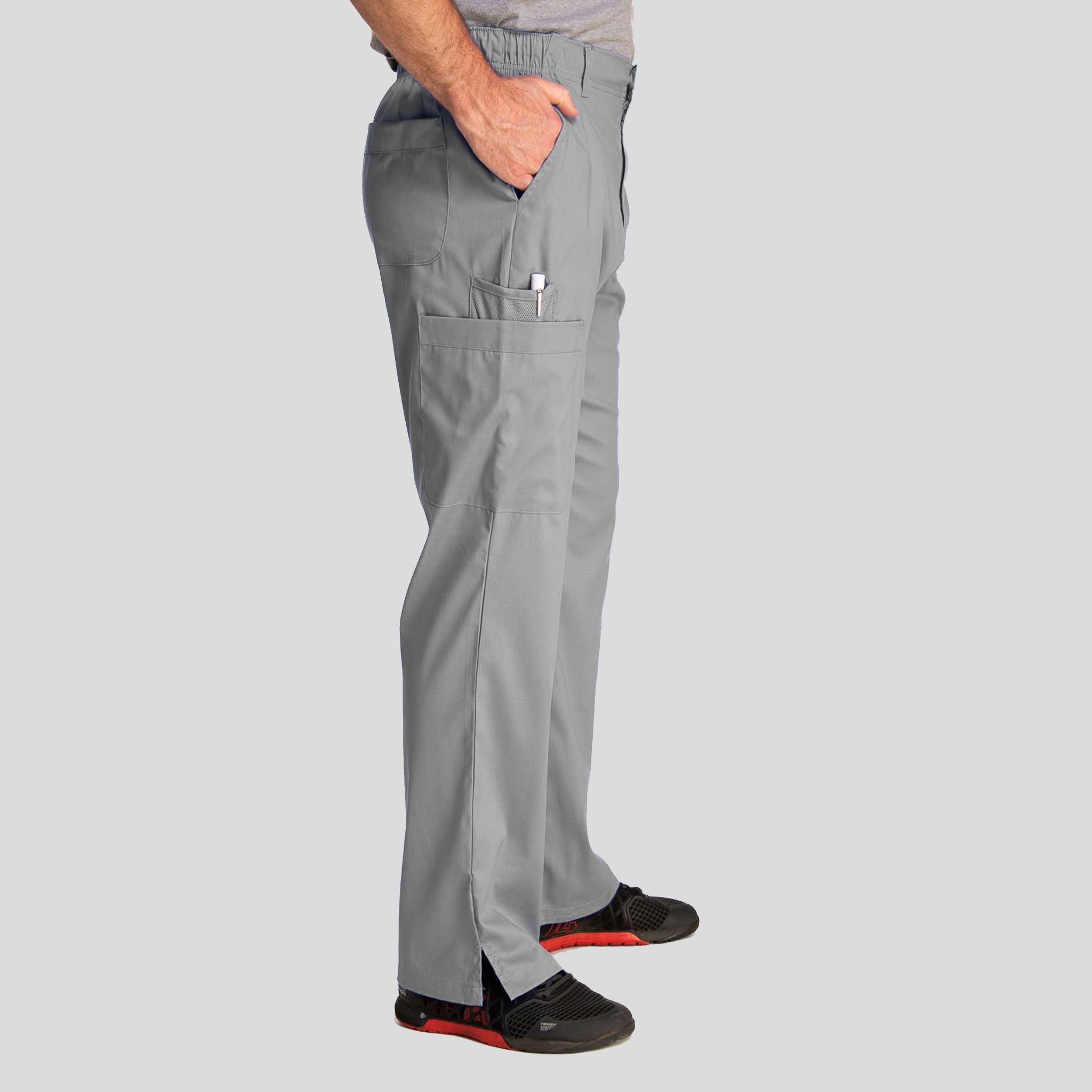 Men's Half Elastic Waistband Pant