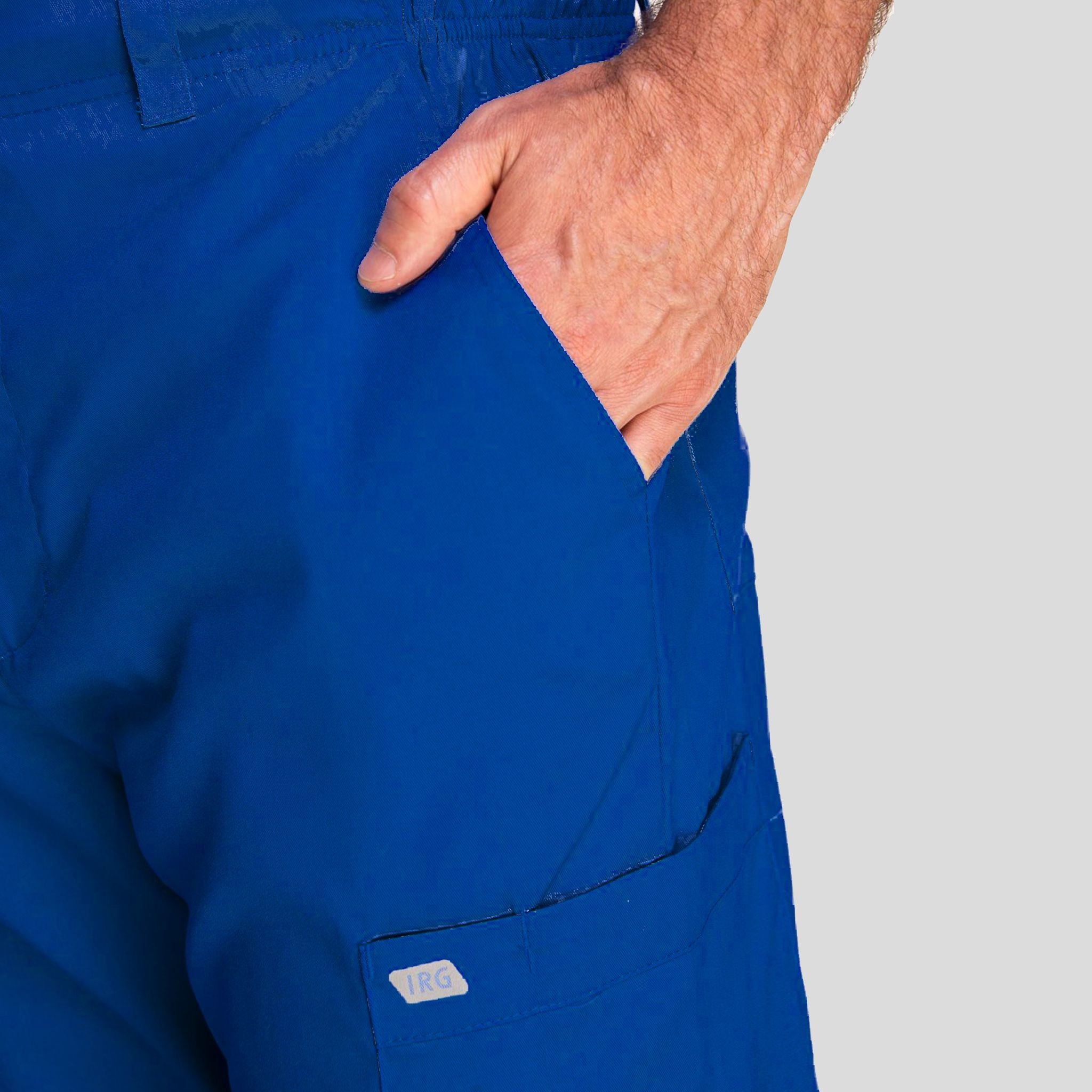 Men's Half Elastic Waistband Pant