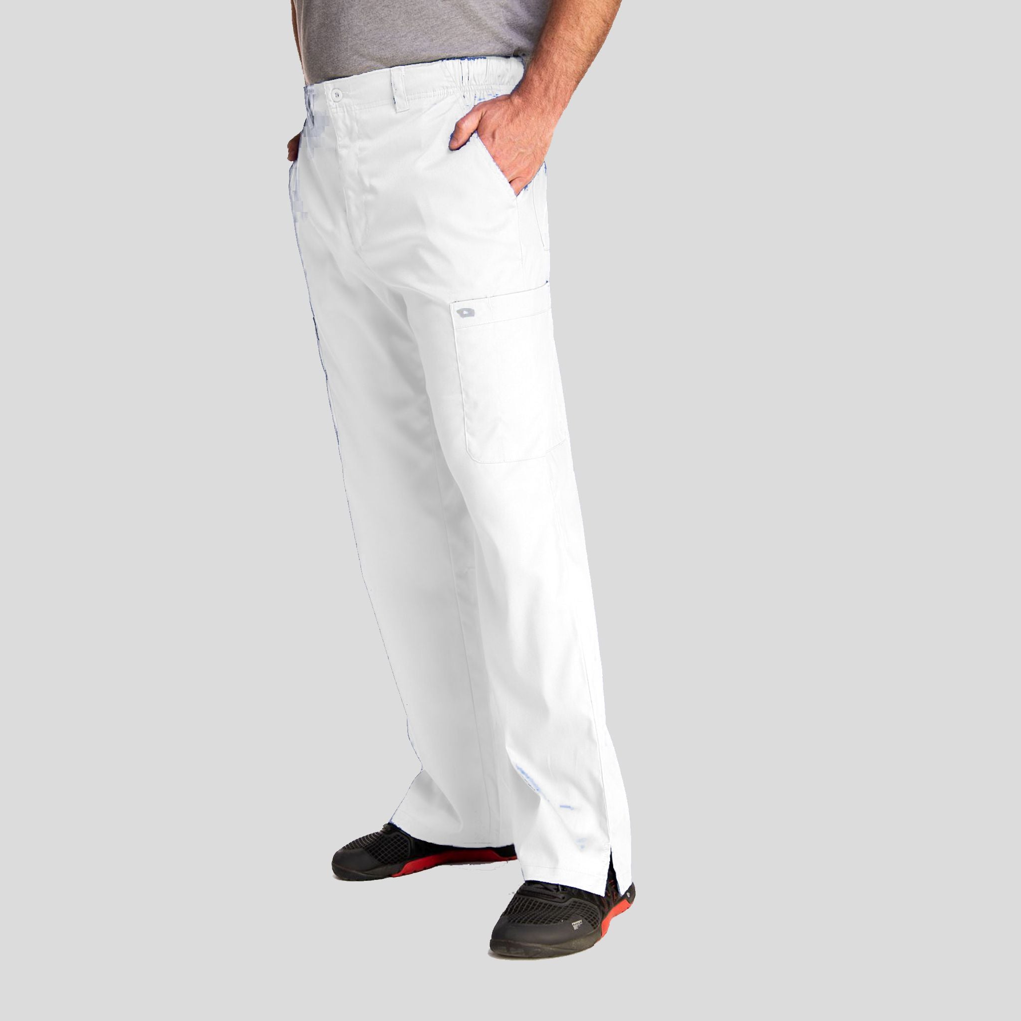 Men's Half Elastic Waistband Pant
