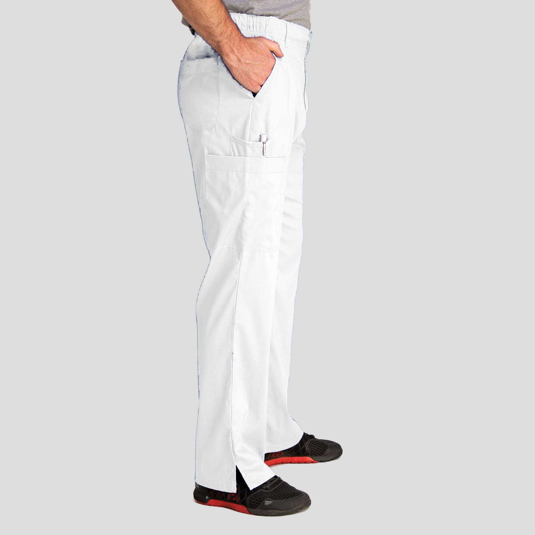 Men's Half Elastic Waistband Pant