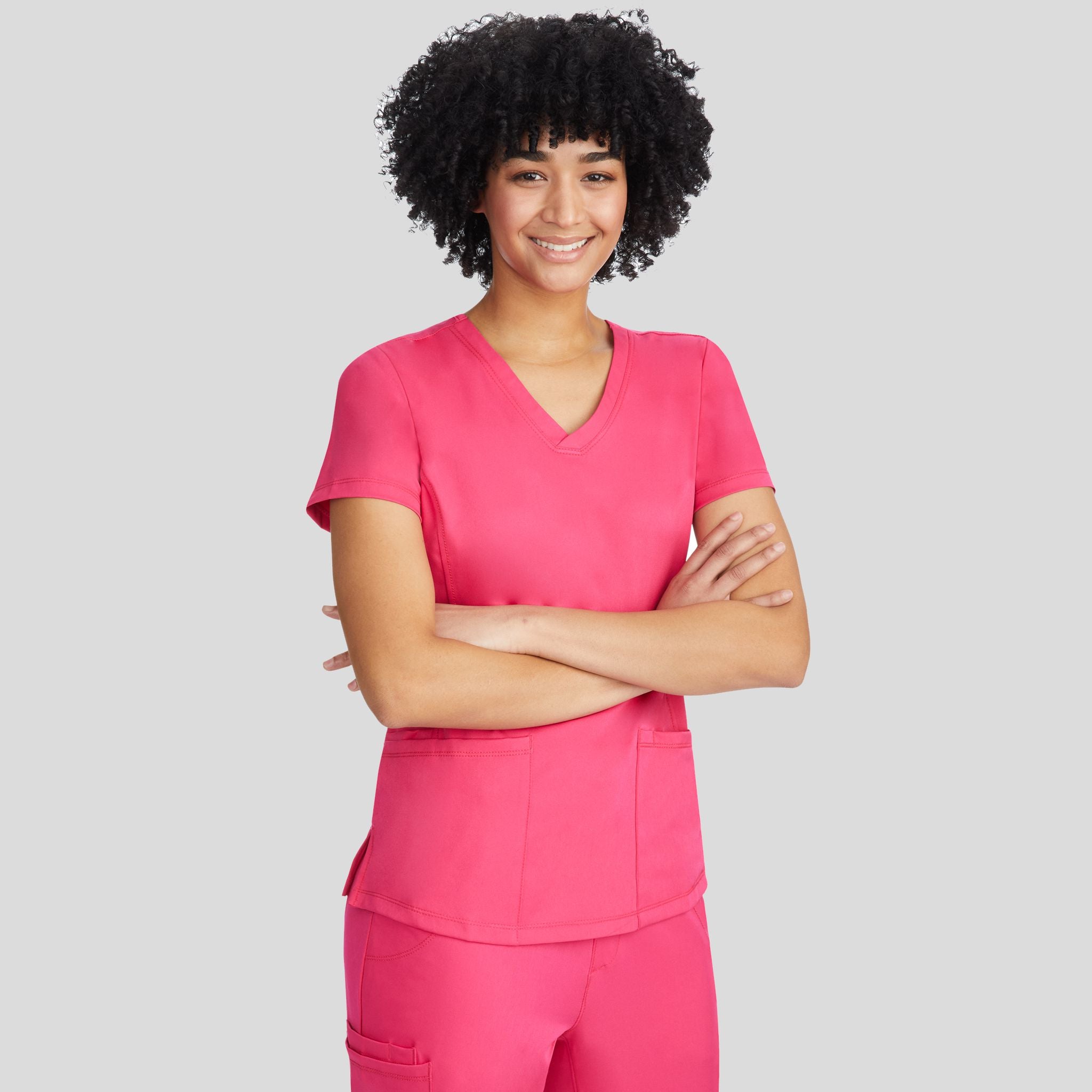 Women's Monica V-Neck Solid Scrub Top