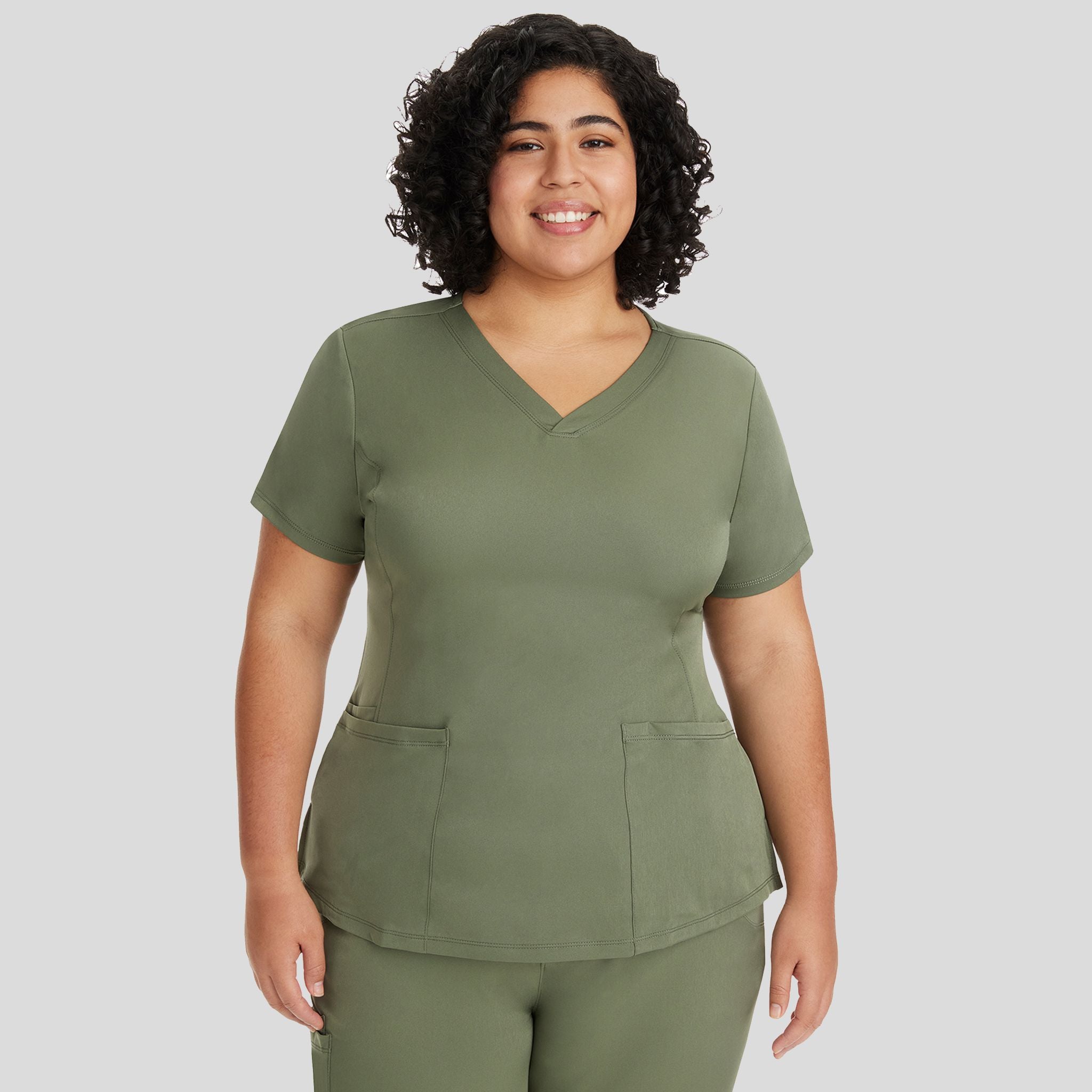 Women's Monica V-Neck Solid Scrub Top