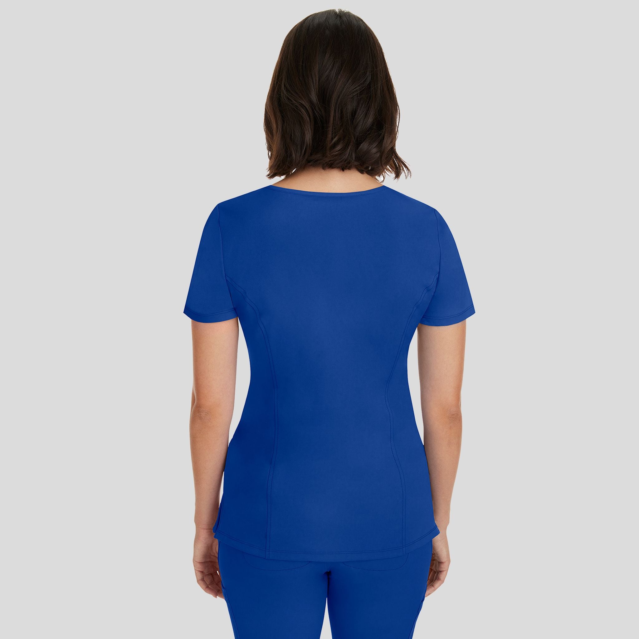 Women's Madison Mock Wrap Solid Scrub Top