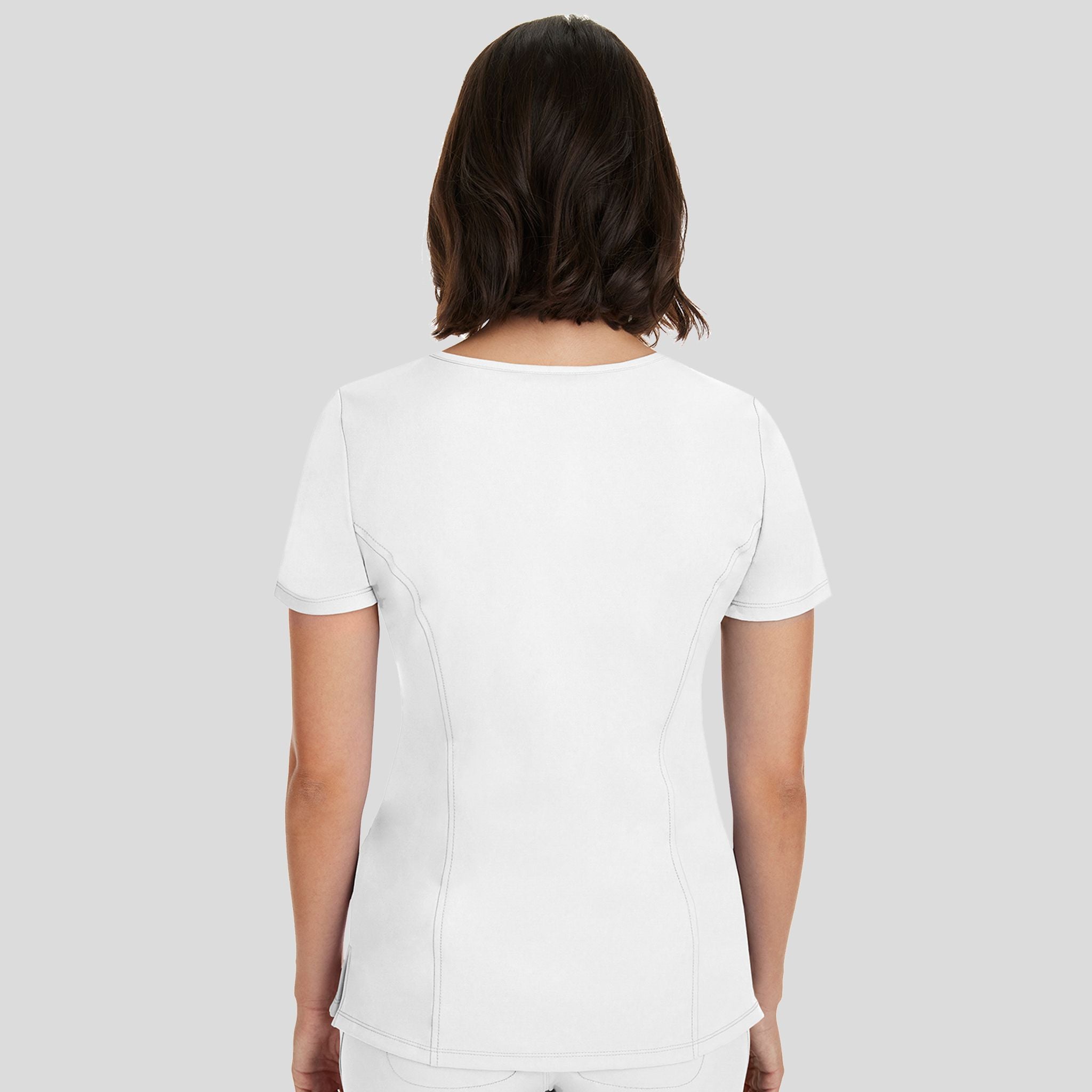 Women's Madison Mock Wrap Solid Scrub Top