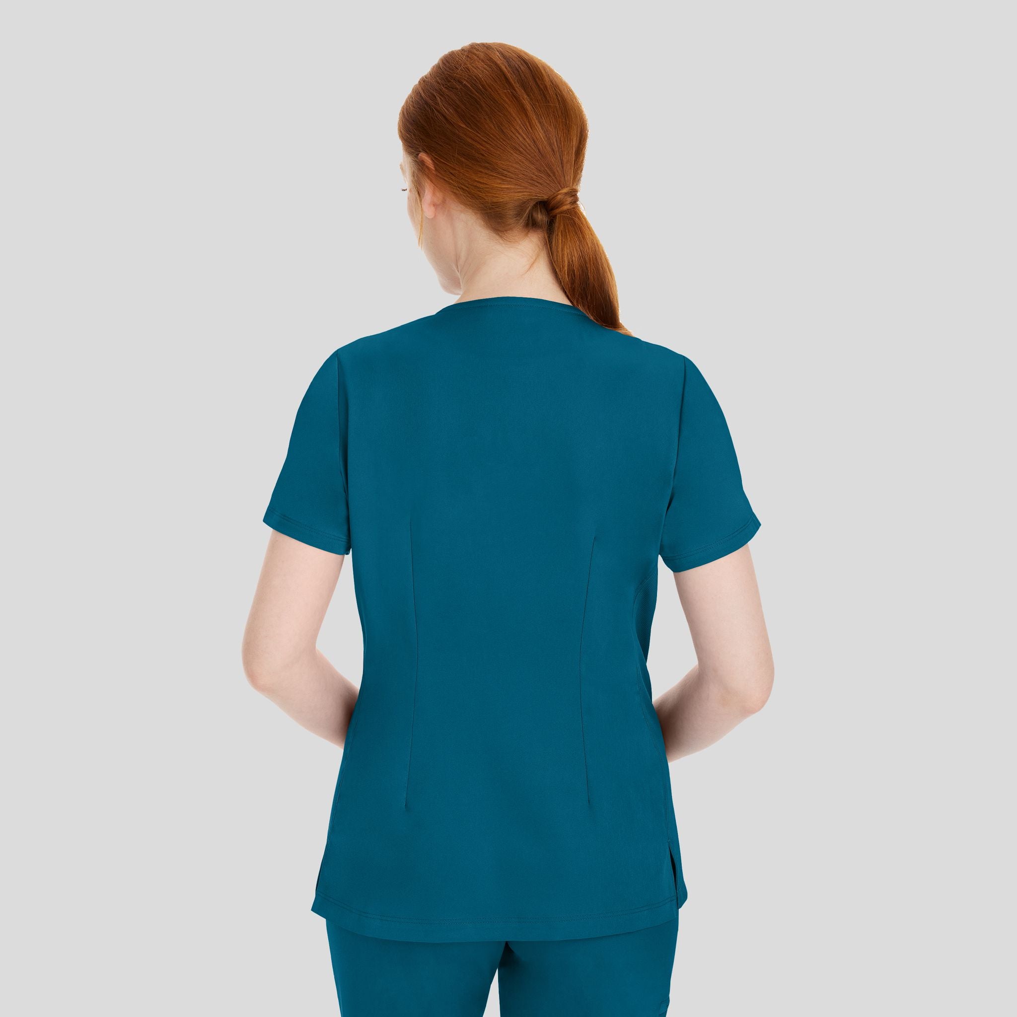 Women's Mariah Rib Trim Scrub Top
