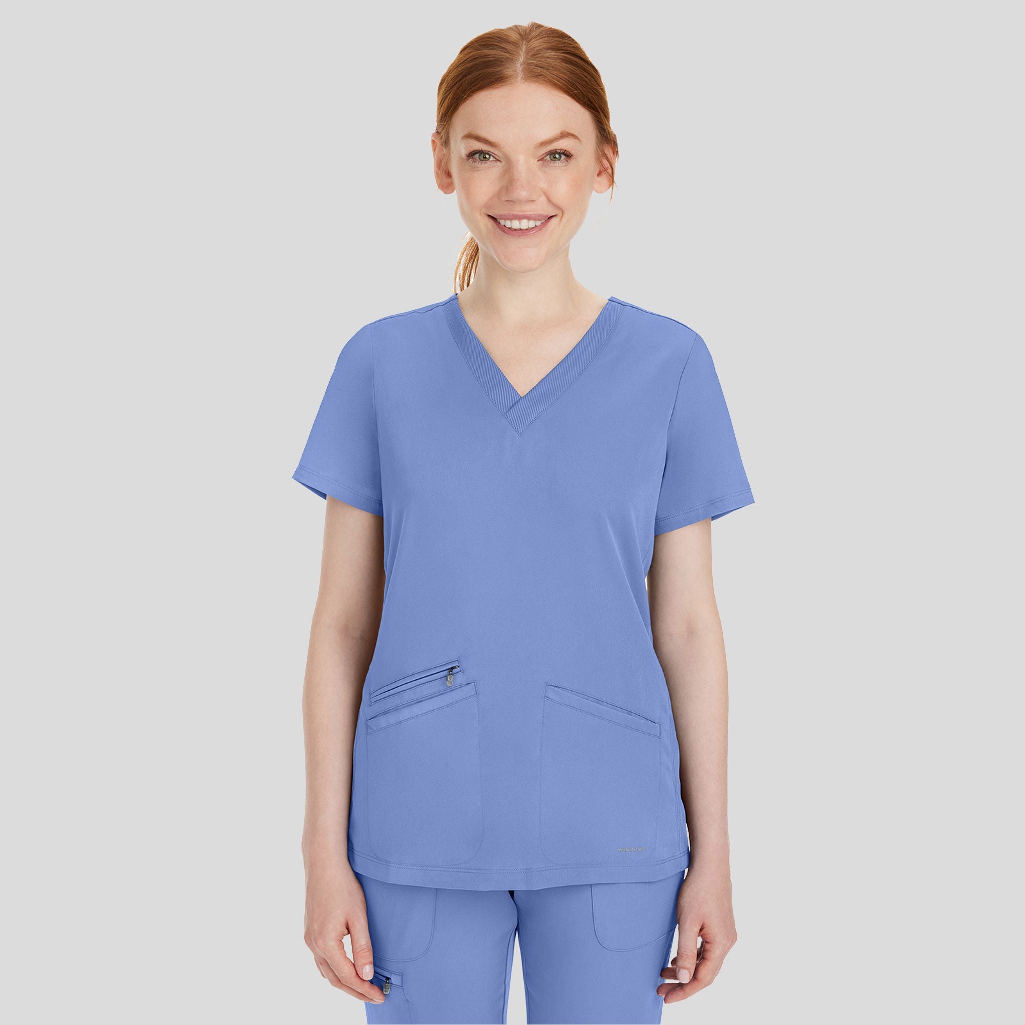 Women's Mariah Rib Trim Scrub Top