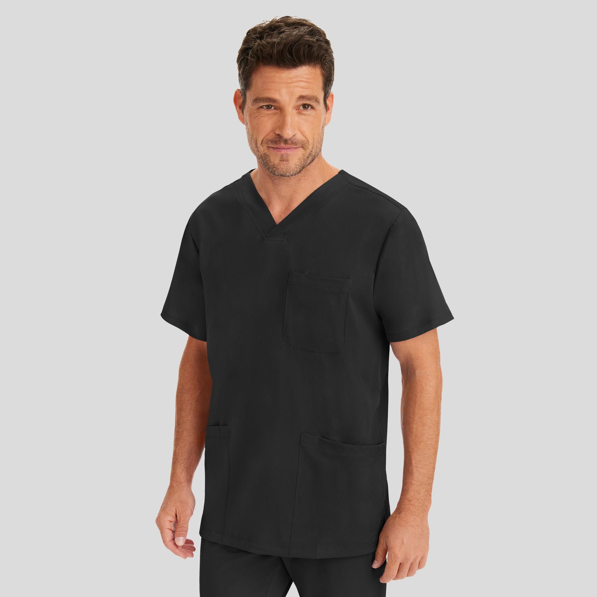 Men's Matthew V-Neck Solid Scrub Top