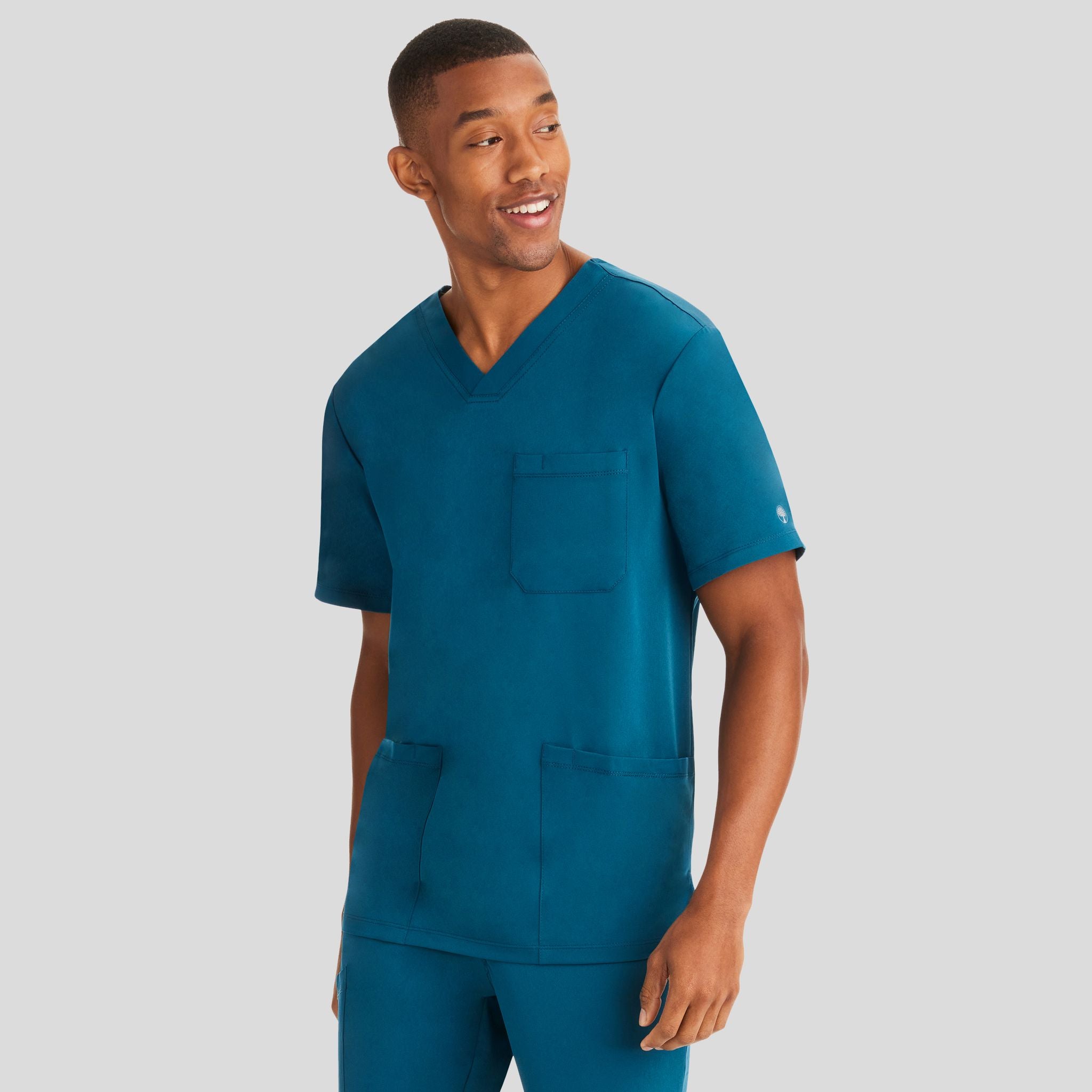 Men's Matthew V-Neck Solid Scrub Top