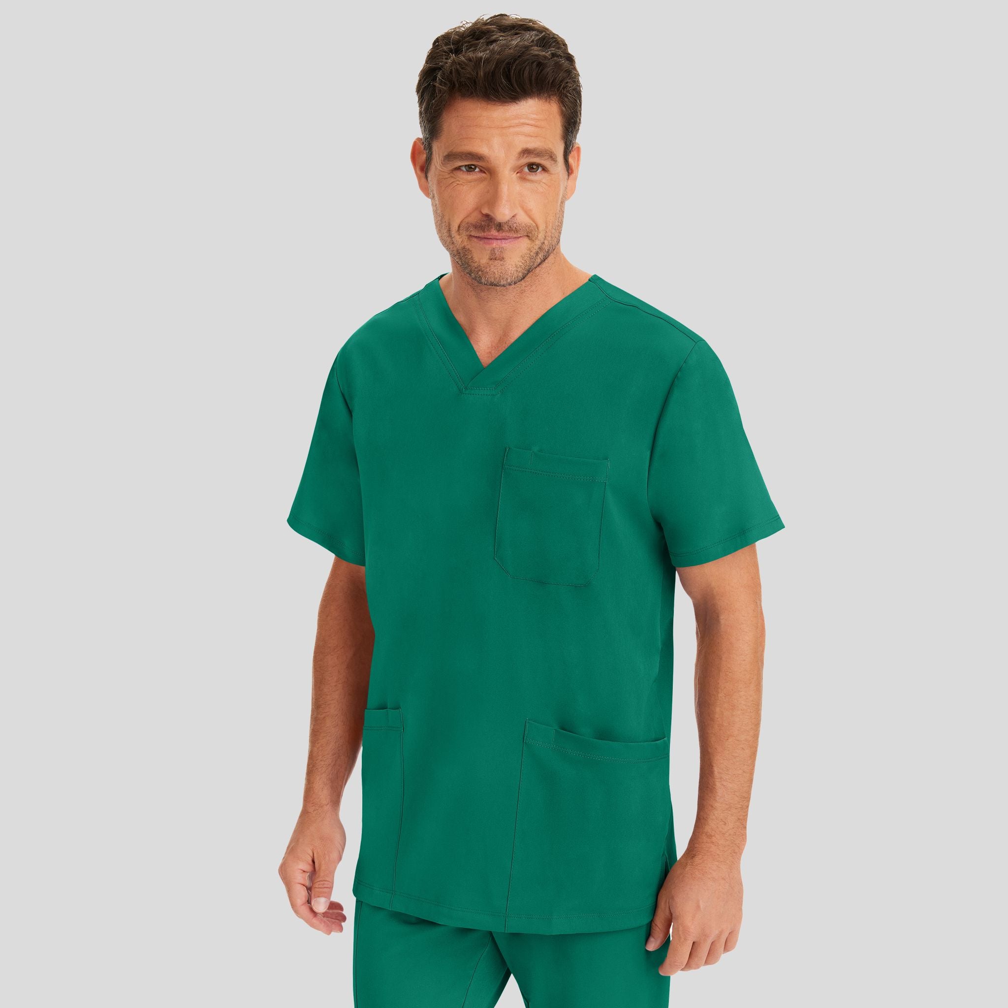 Men's Matthew V-Neck Solid Scrub Top