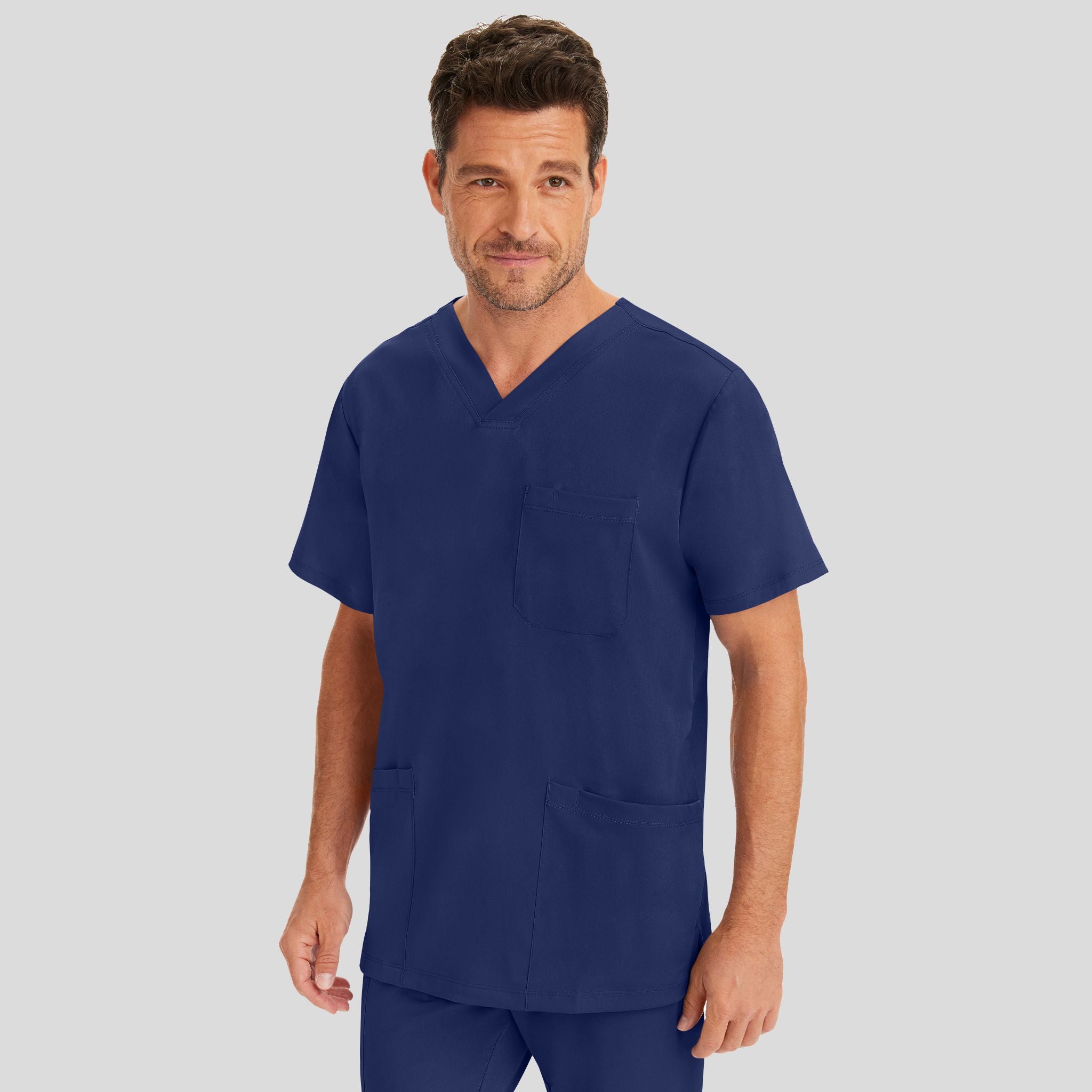 Men's Matthew V-Neck Solid Scrub Top