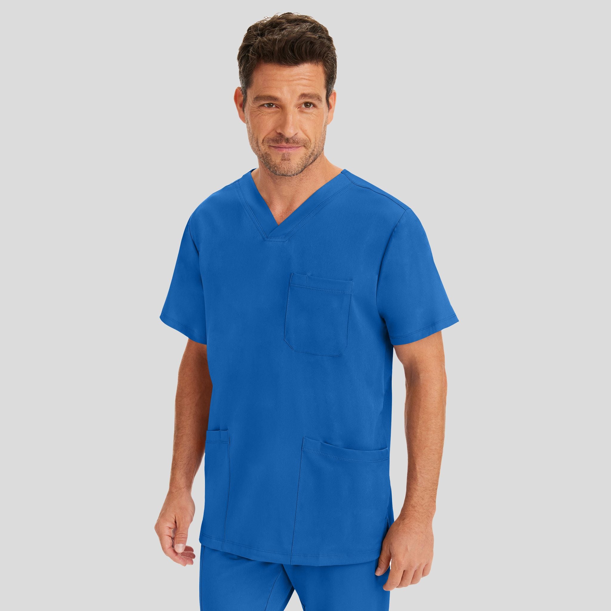 Men's Matthew V-Neck Solid Scrub Top