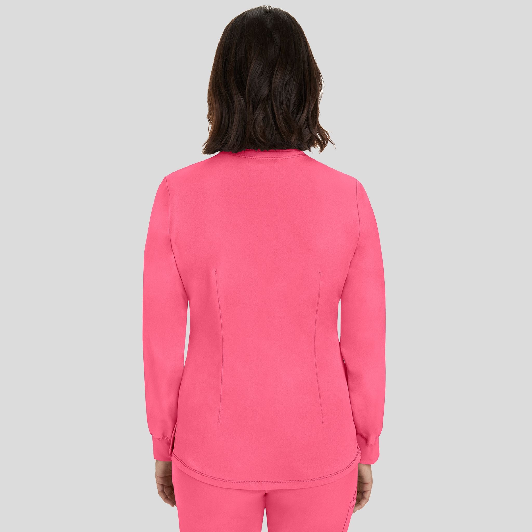 Women's Megan Button Front Solid Scrub Jacket