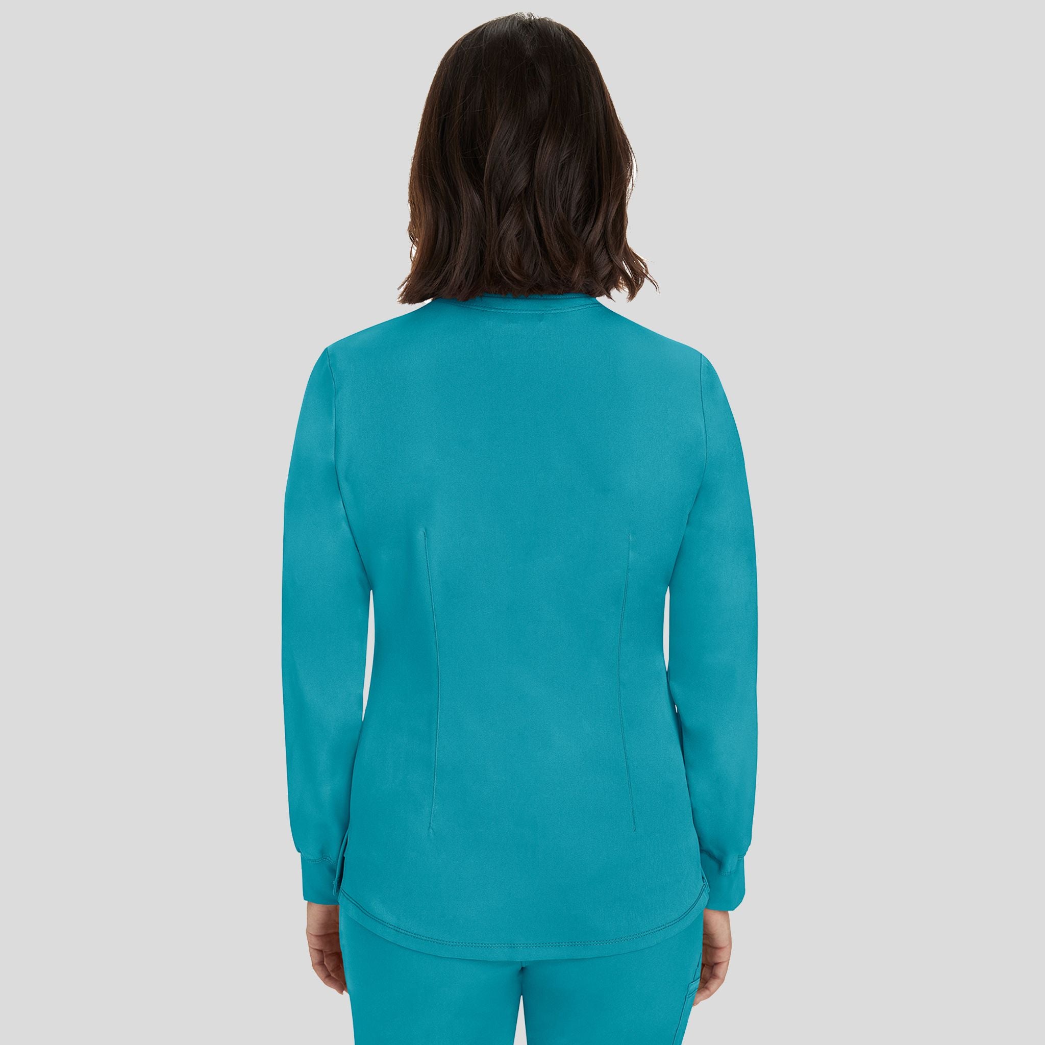 Women's Megan Button Front Solid Scrub Jacket