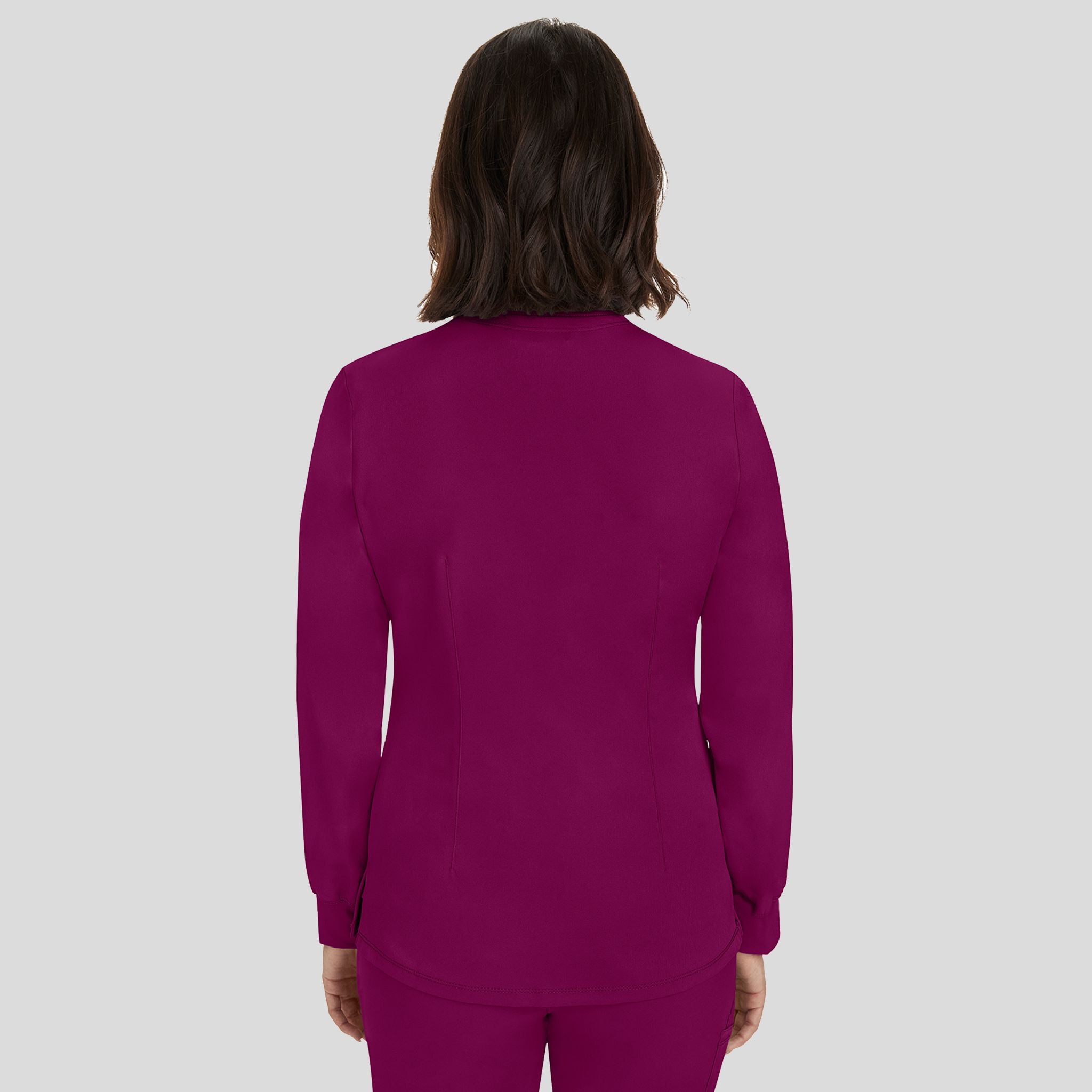 Women's Megan Button Front Solid Scrub Jacket