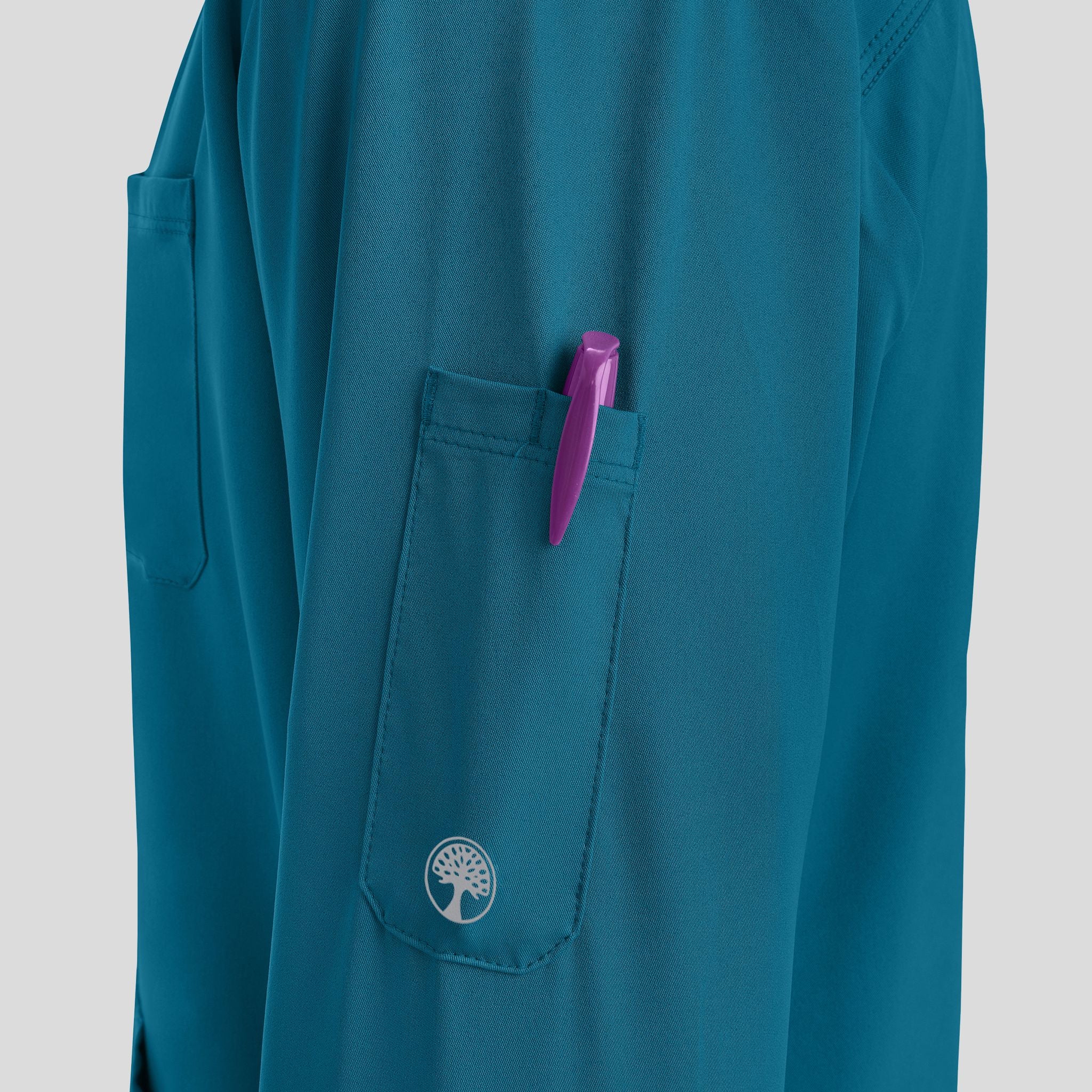 Men's Michael Zip Front Solid Scrub Jacket