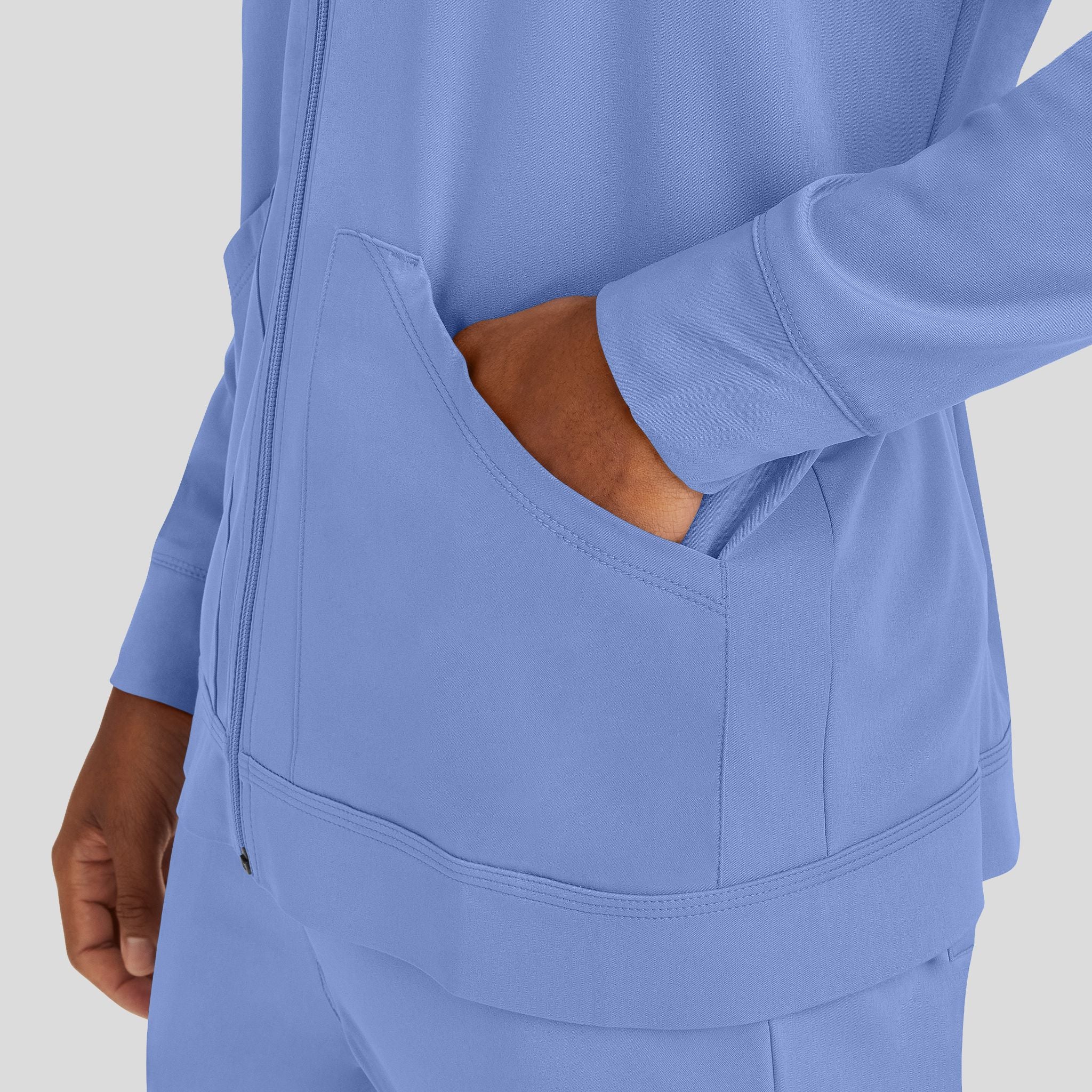 Men's Michael Zip Front Solid Scrub Jacket