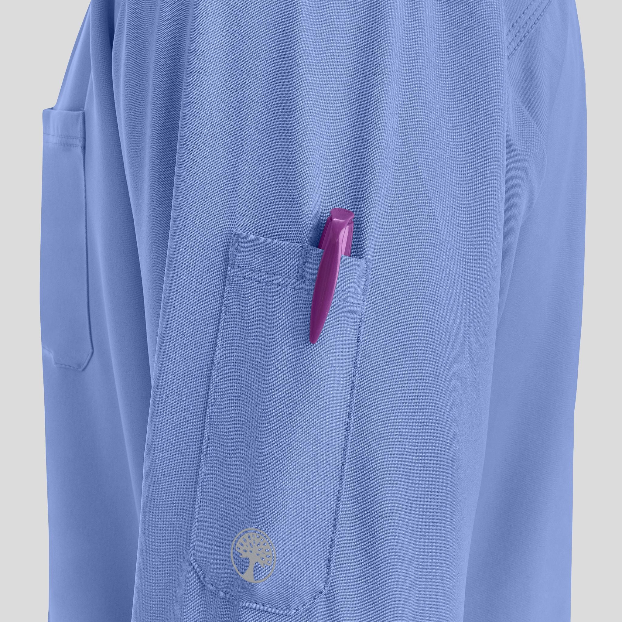 Men's Michael Zip Front Solid Scrub Jacket