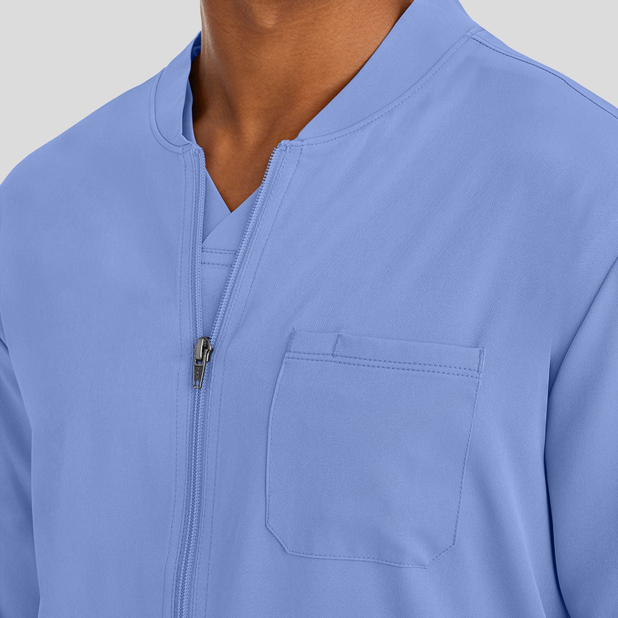 Men's Michael Zip Front Solid Scrub Jacket