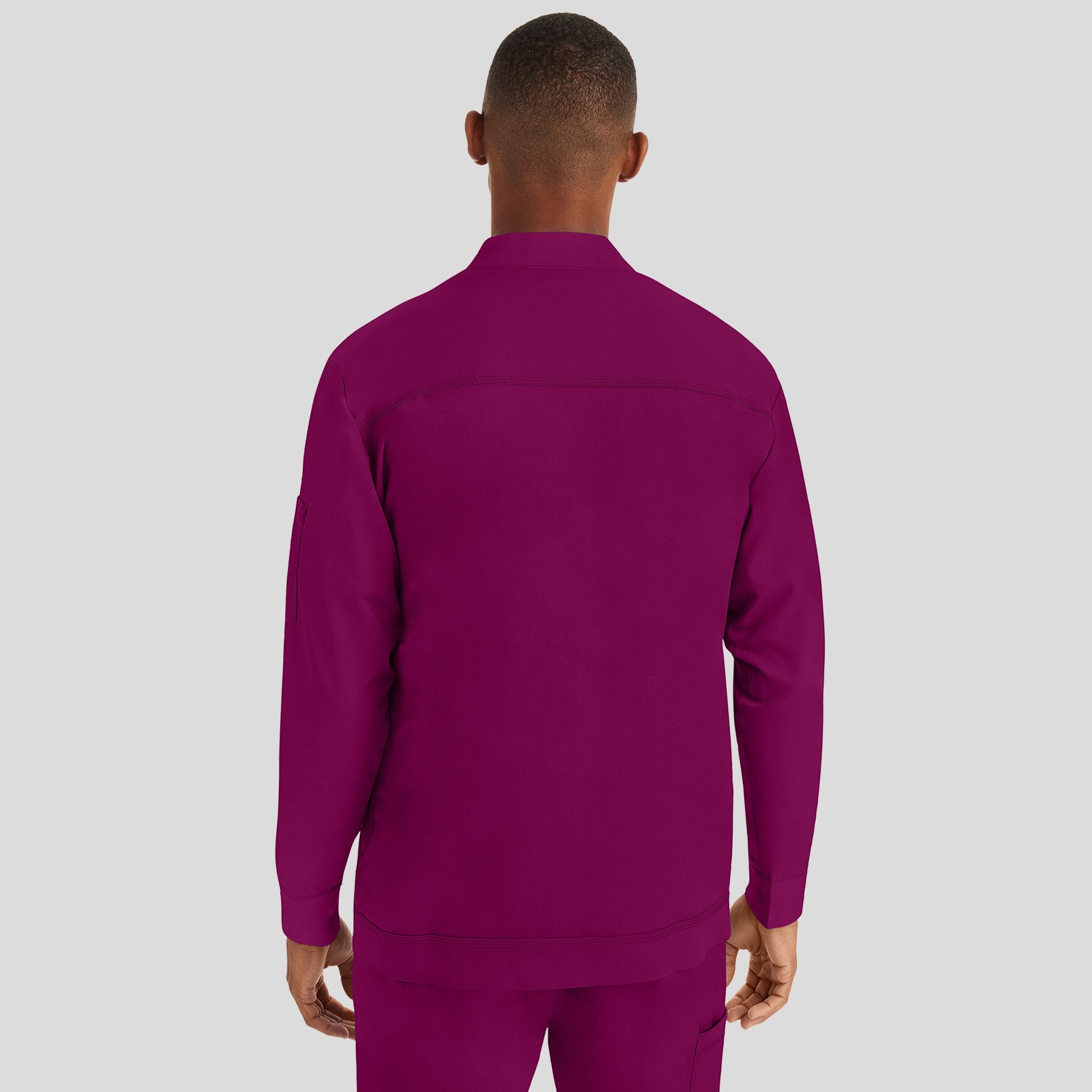 Men's Michael Zip Front Solid Scrub Jacket