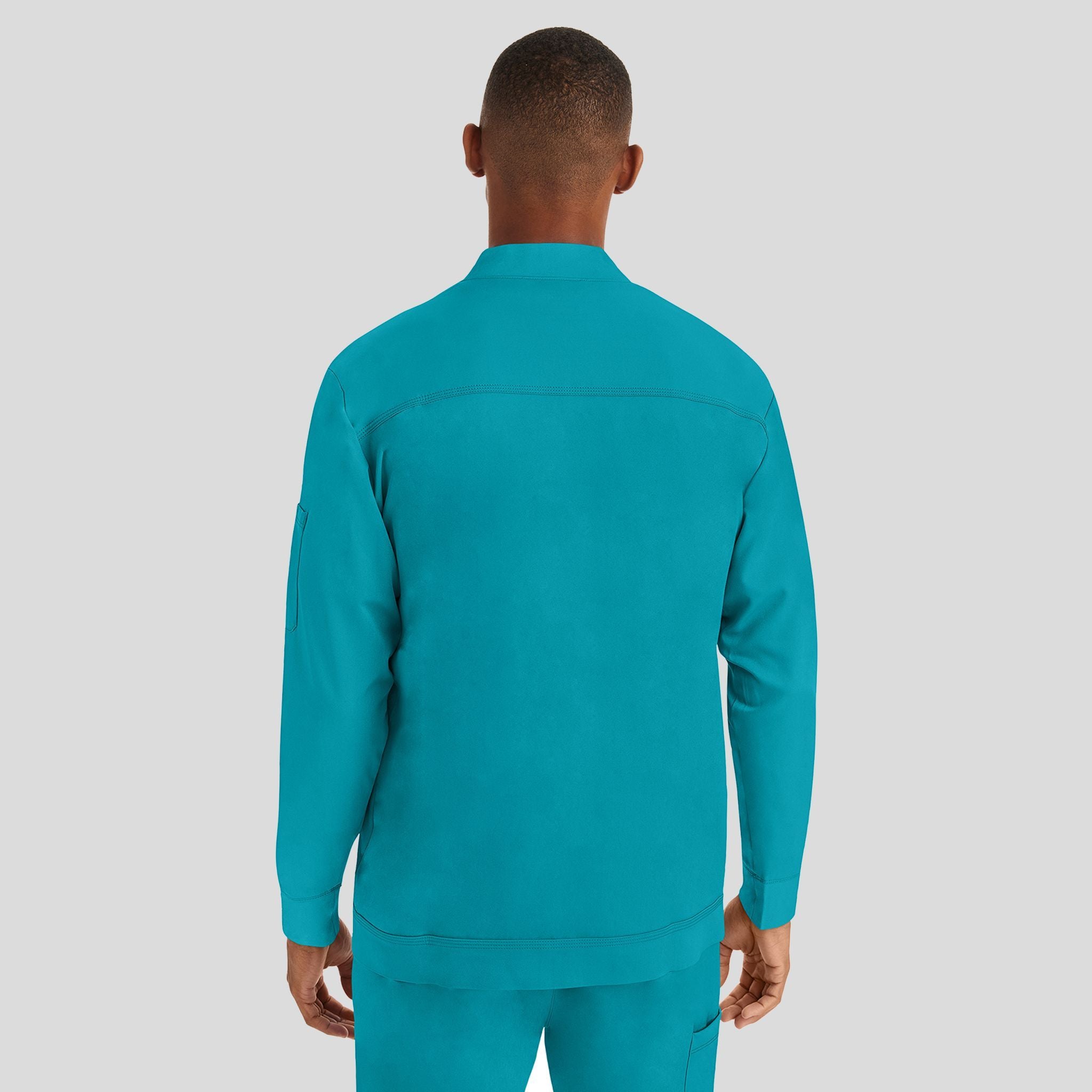 Men's Michael Zip Front Solid Scrub Jacket