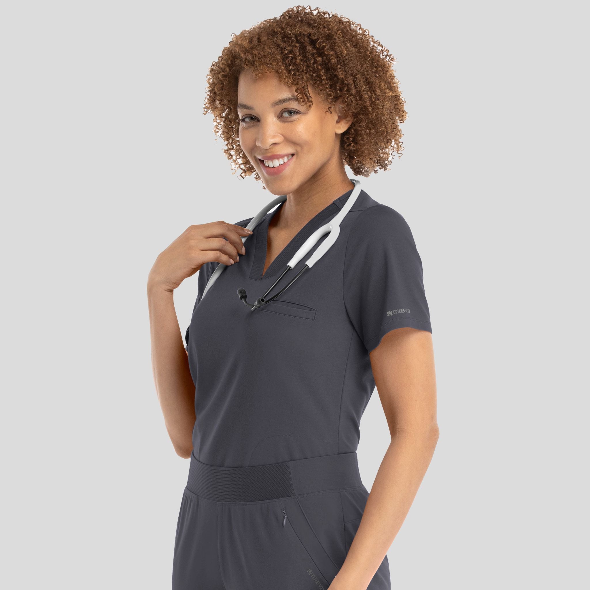 Women's Banded V-Neck Top