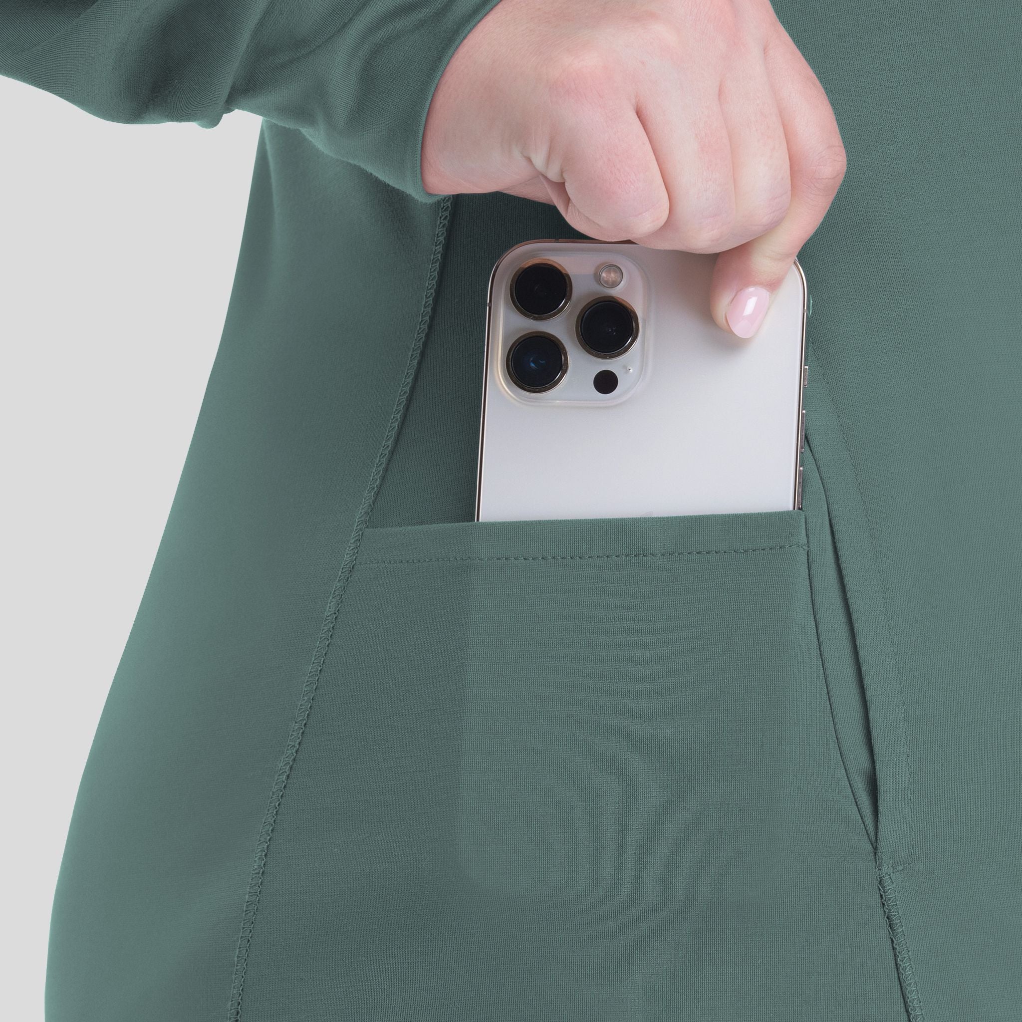 Women's Hooded Zip Front Jacket | Grey