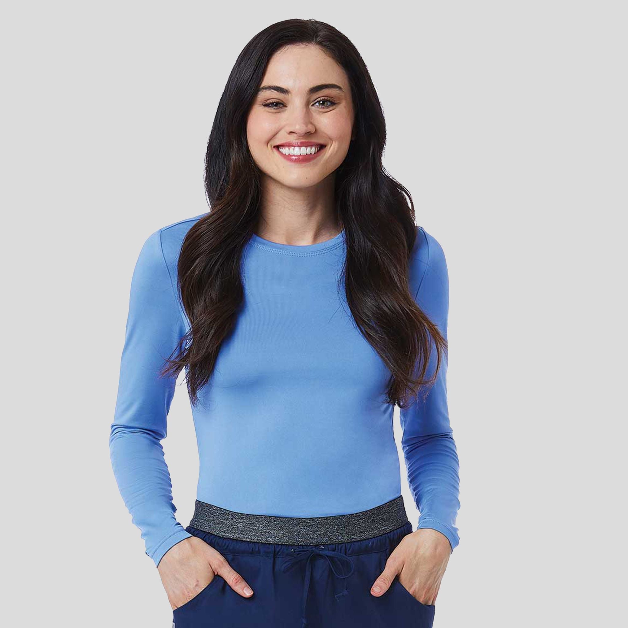 Women's Basic Long Sleeve Under Scrub Tee