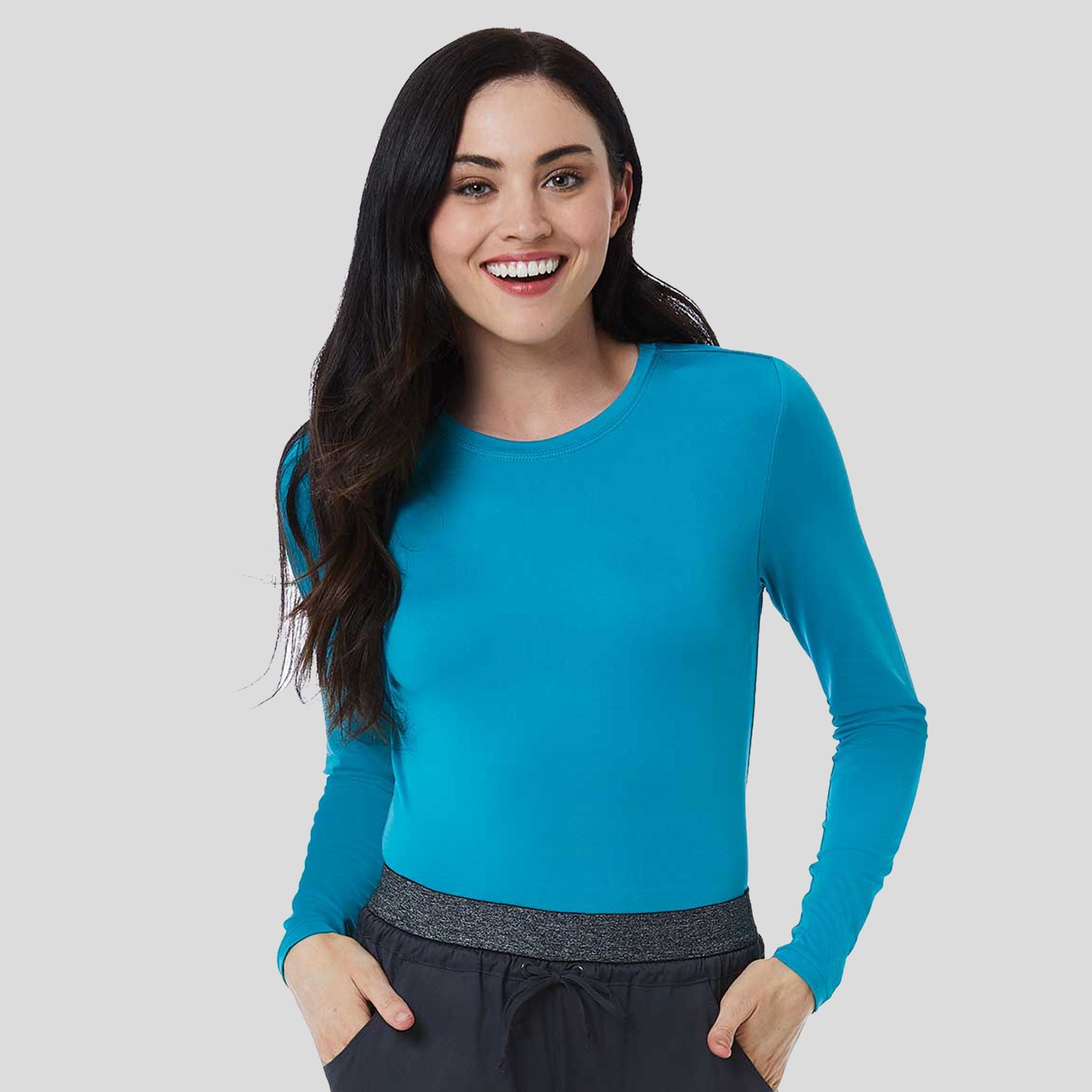 Women's Basic Long Sleeve Under Scrub Tee