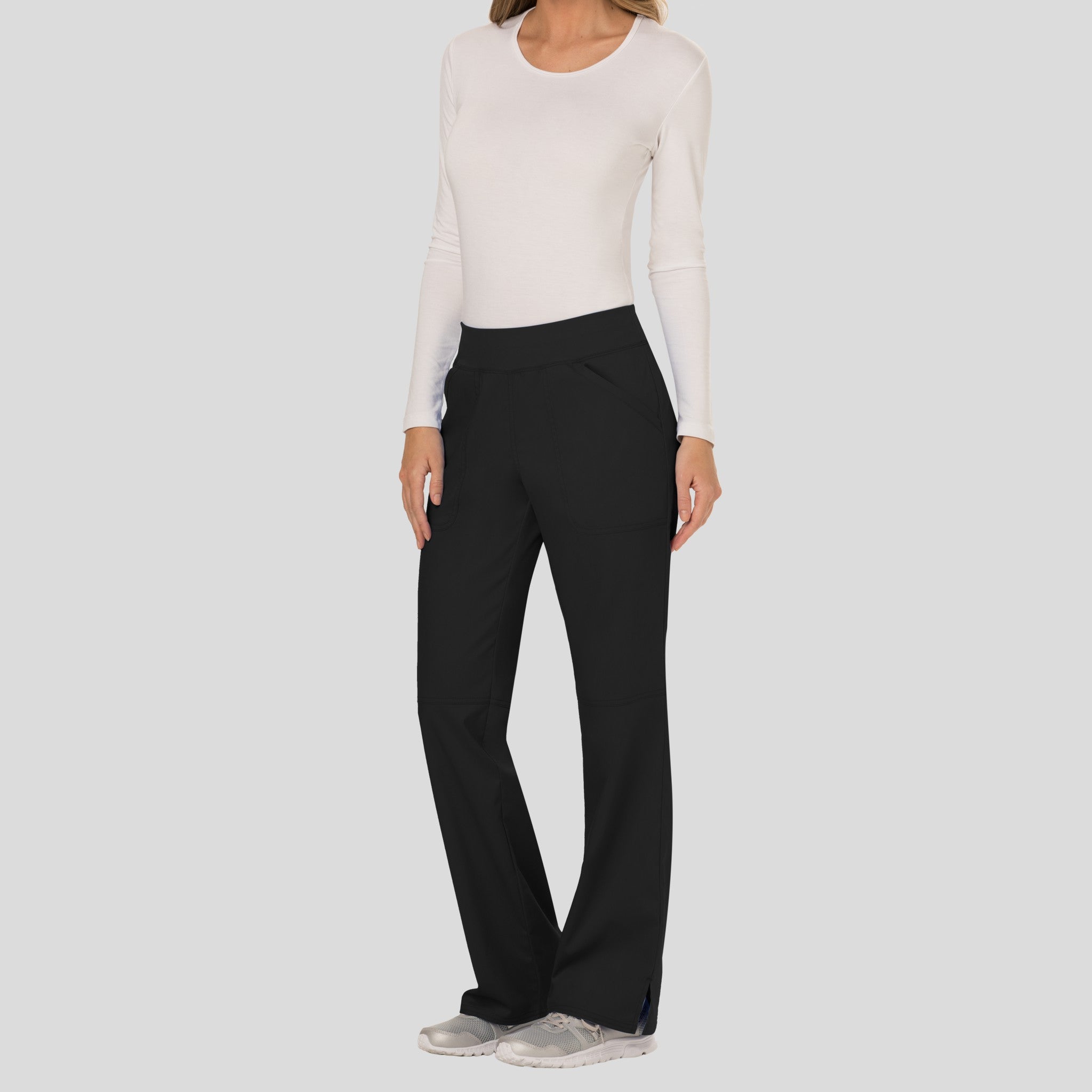Women's Elastic Waistband Cargo Pull-On Scrub Pant