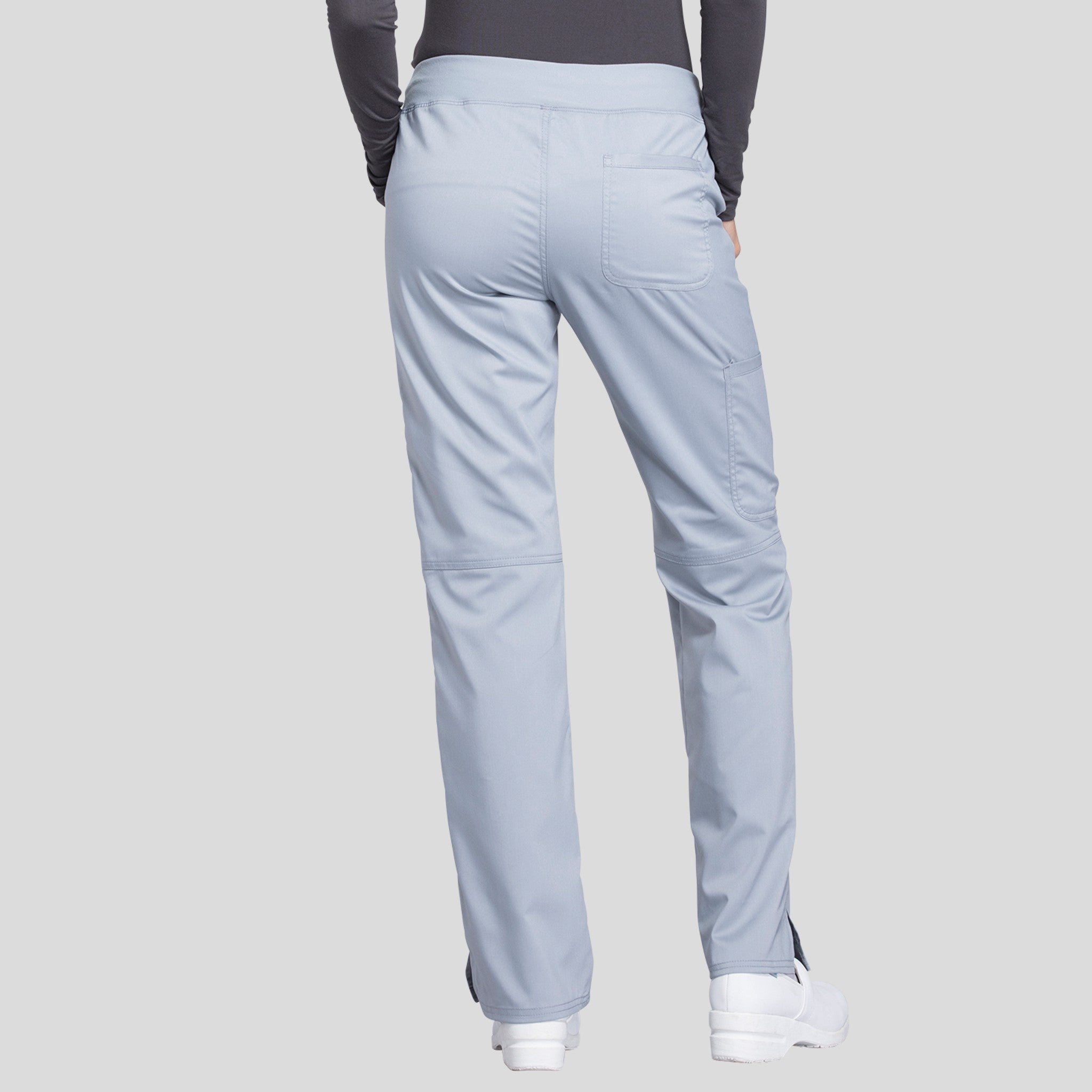 Women's Elastic Waistband Cargo Pull-On Scrub Pant