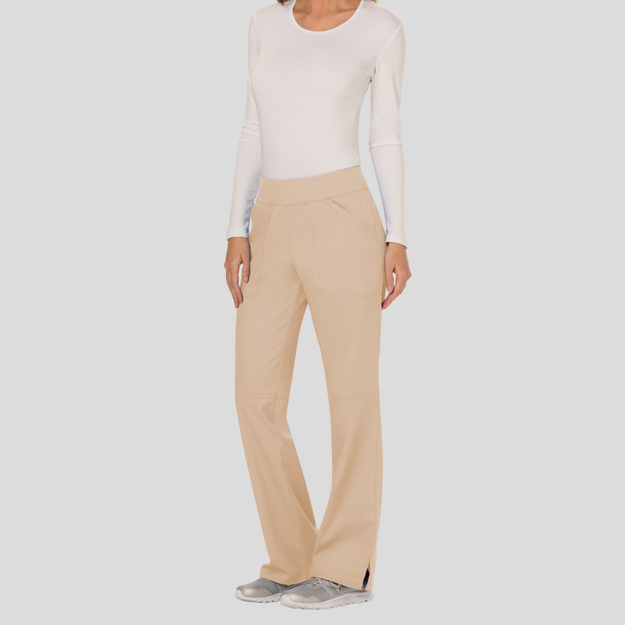 Women's Elastic Waistband Cargo Pull-On Scrub Pant